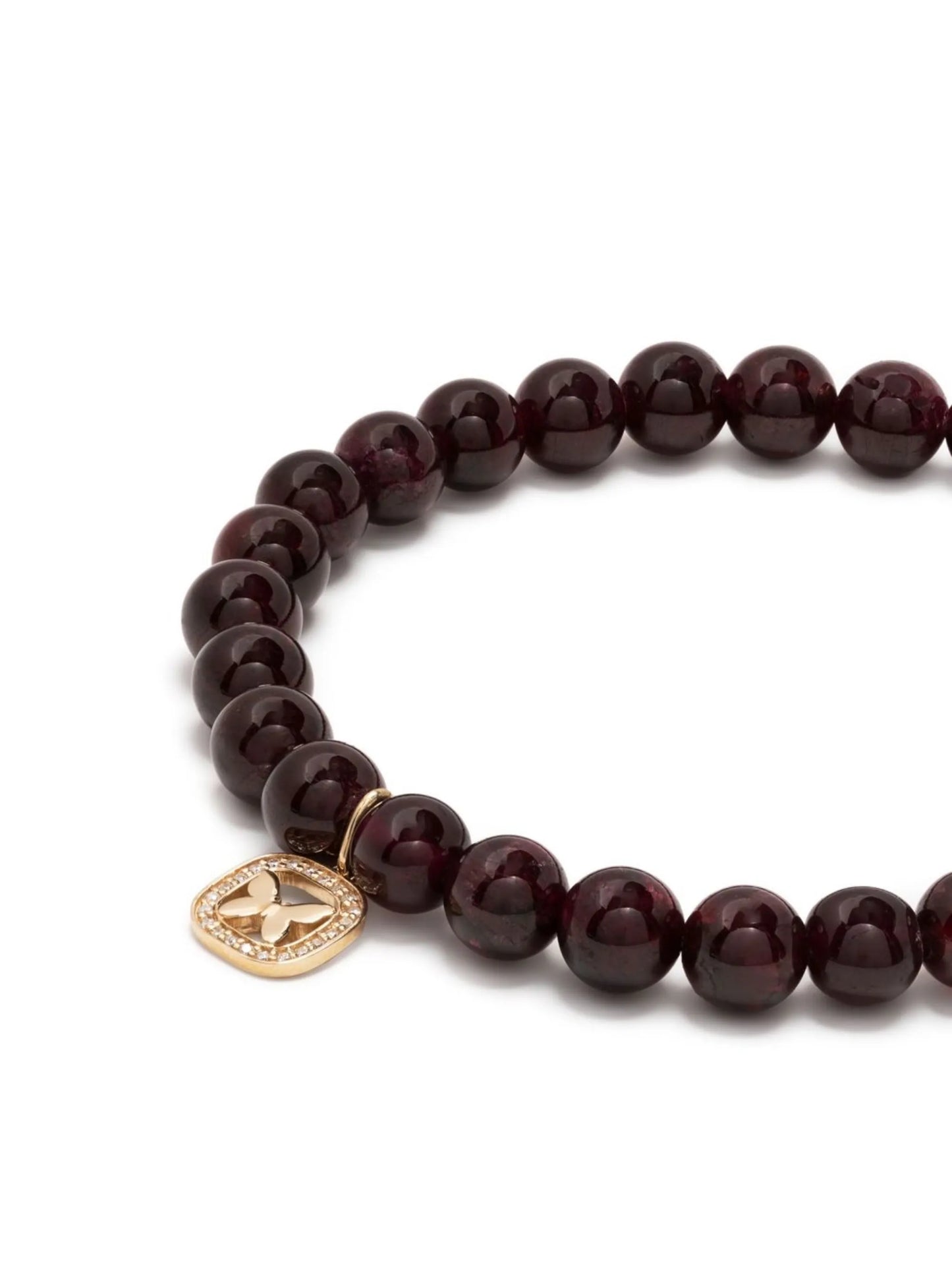 14kt yellow gold ruby beaded bracelet