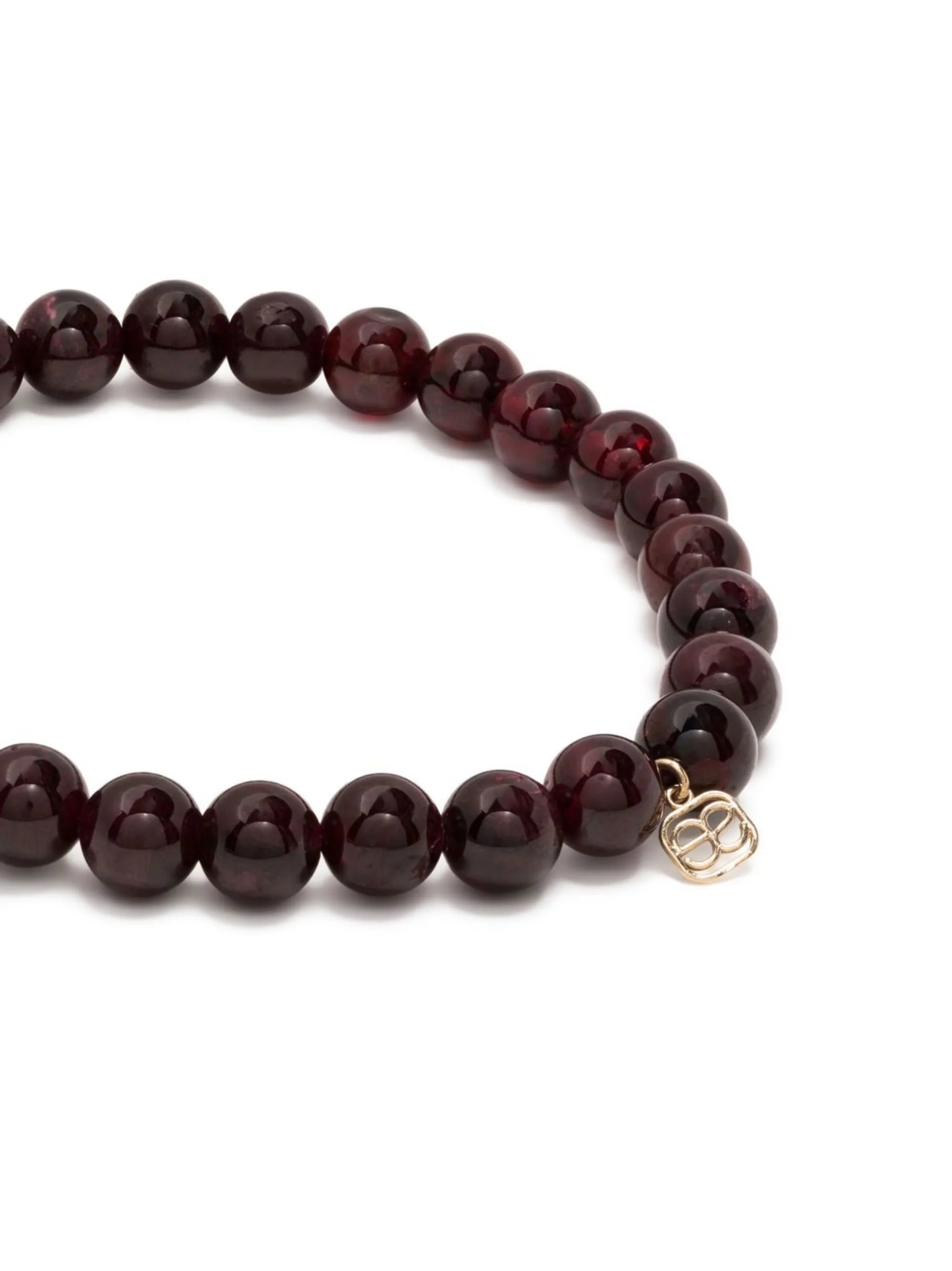 14kt yellow gold ruby beaded bracelet