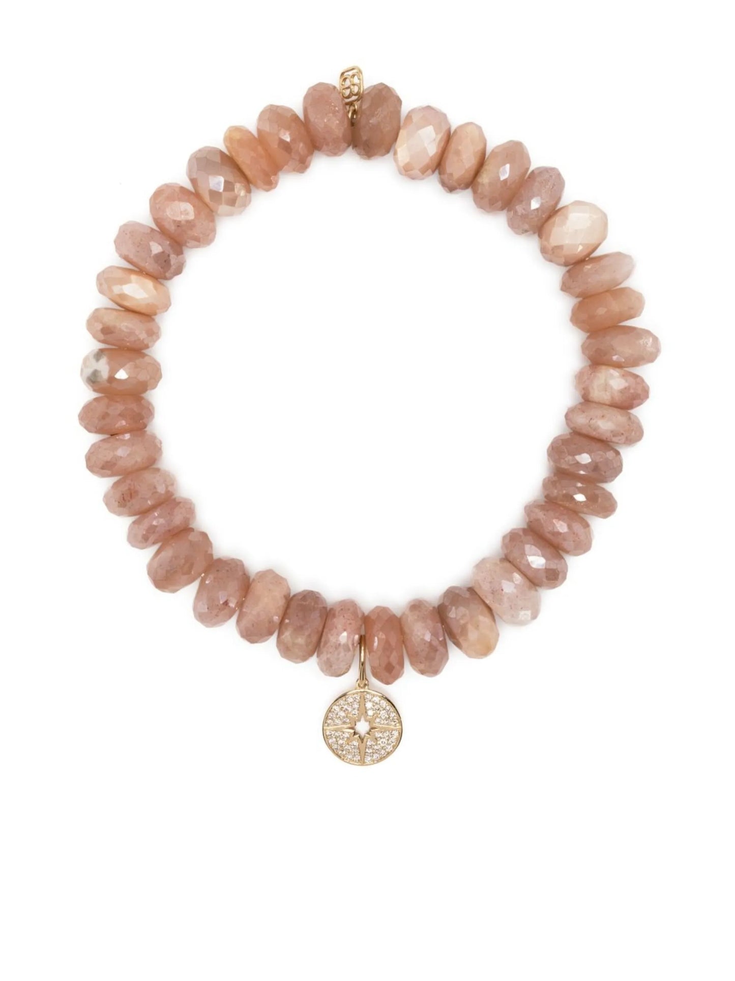14kt yellow gold moonstone beaded bracelet