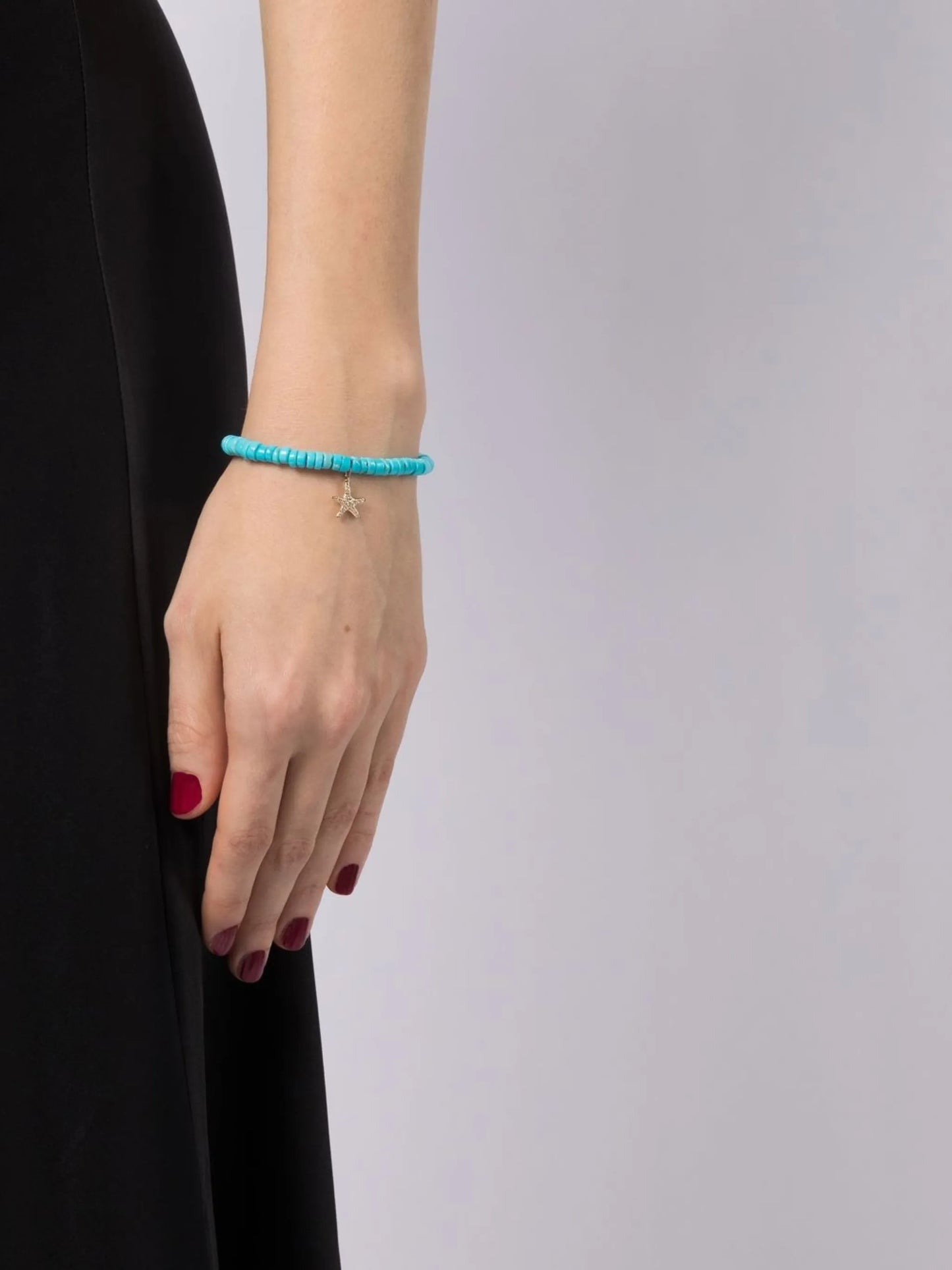 14kt yellow gold turquoise beaded bracelet