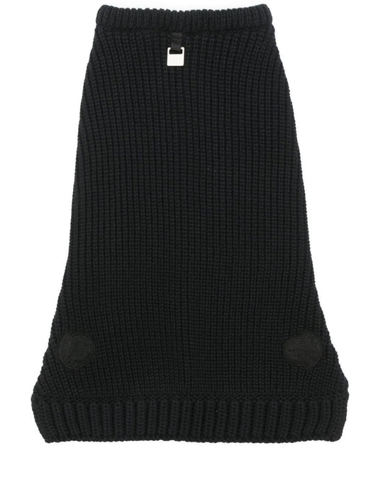 logo-patch knitted dog-vest