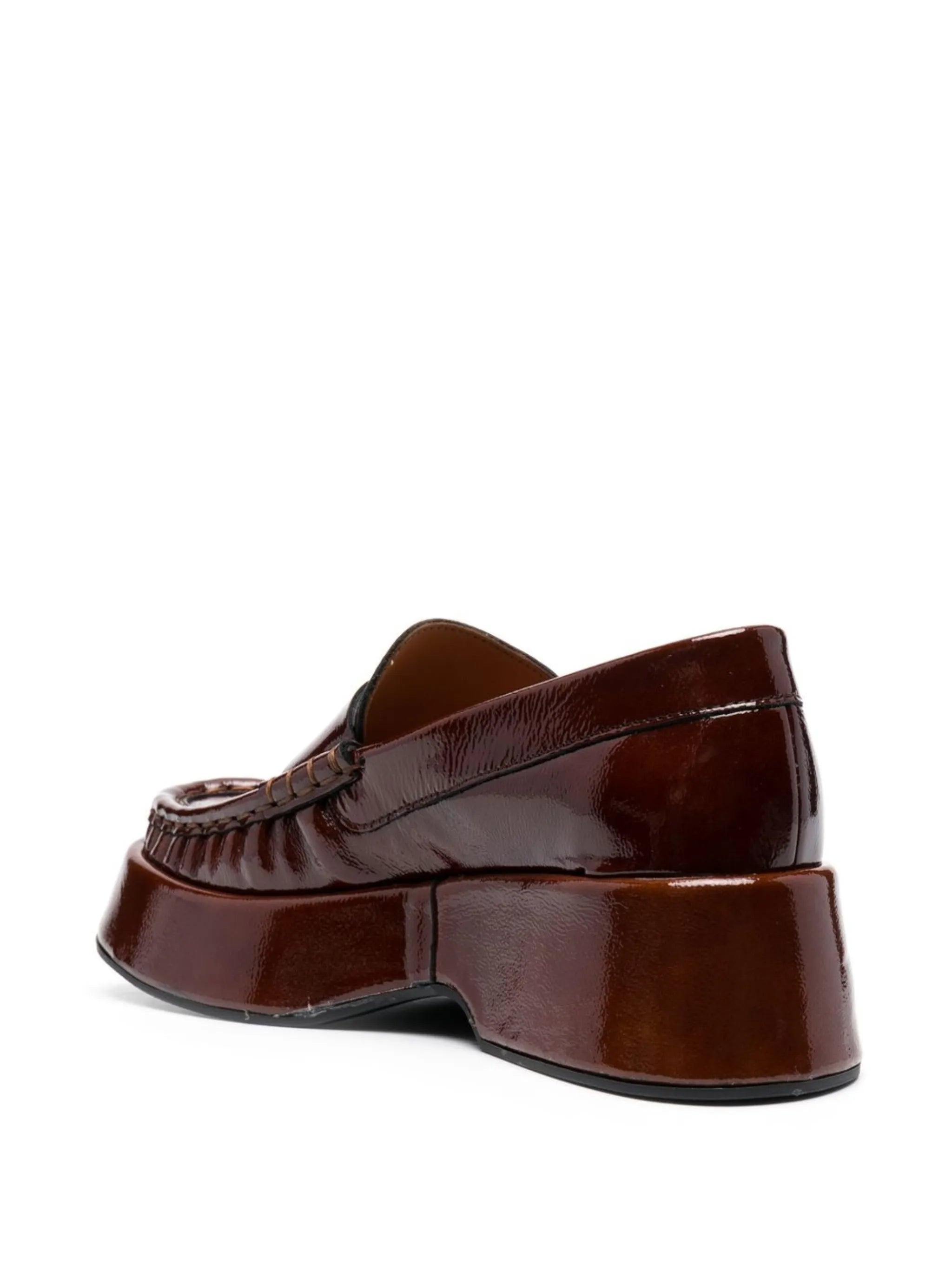 platform leather loafers