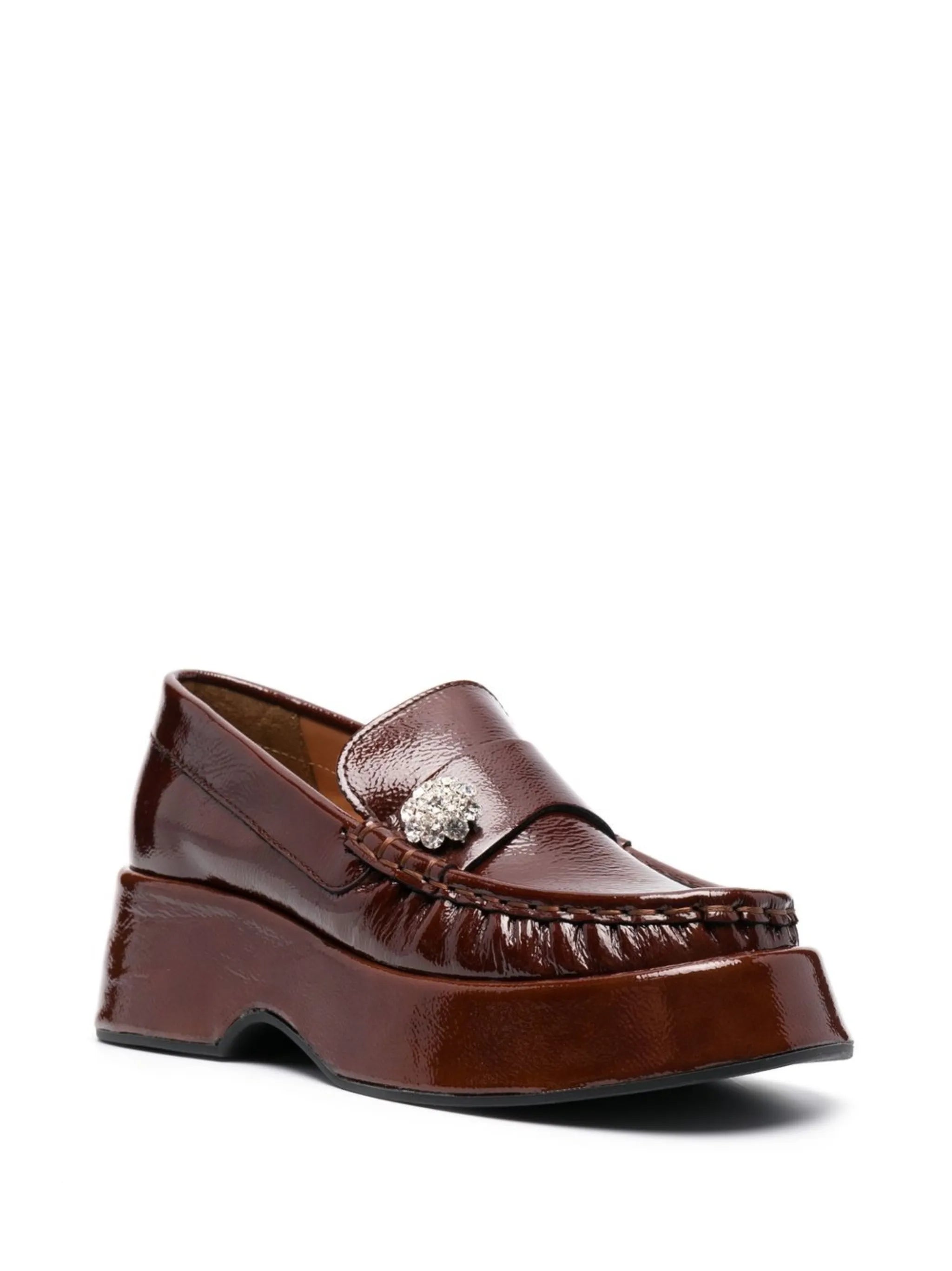 platform leather loafers