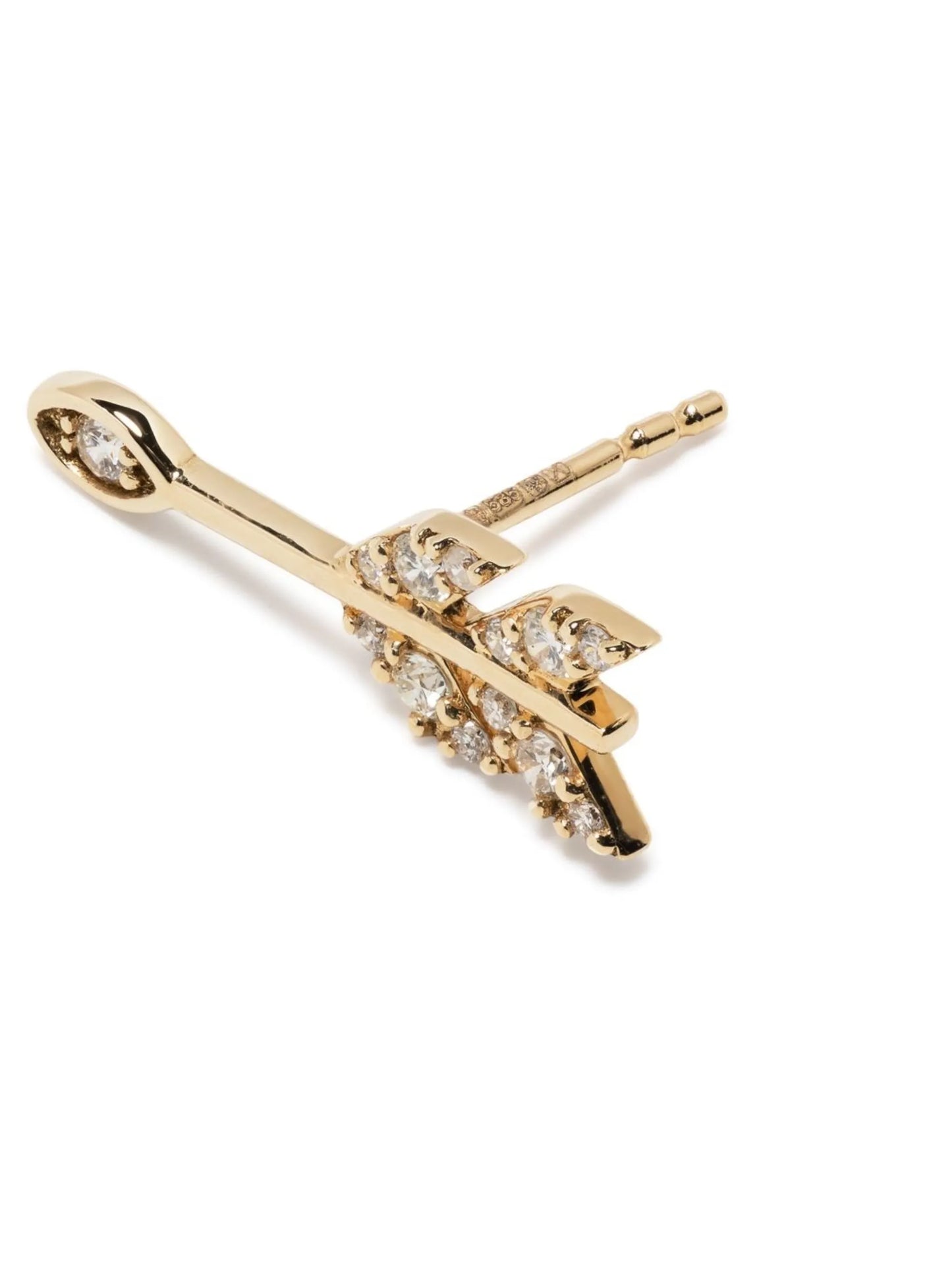 14kt yellow gold arrow stud earrings