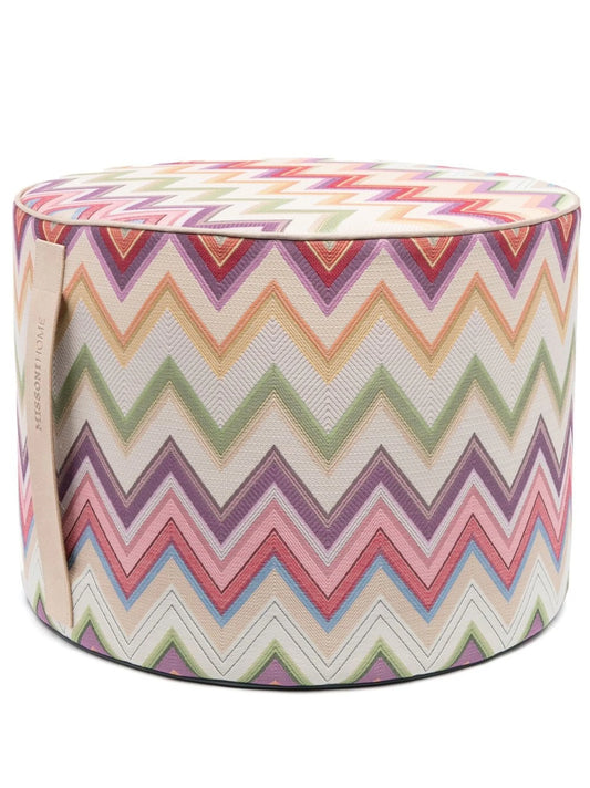 zigzag-pattern foot stool