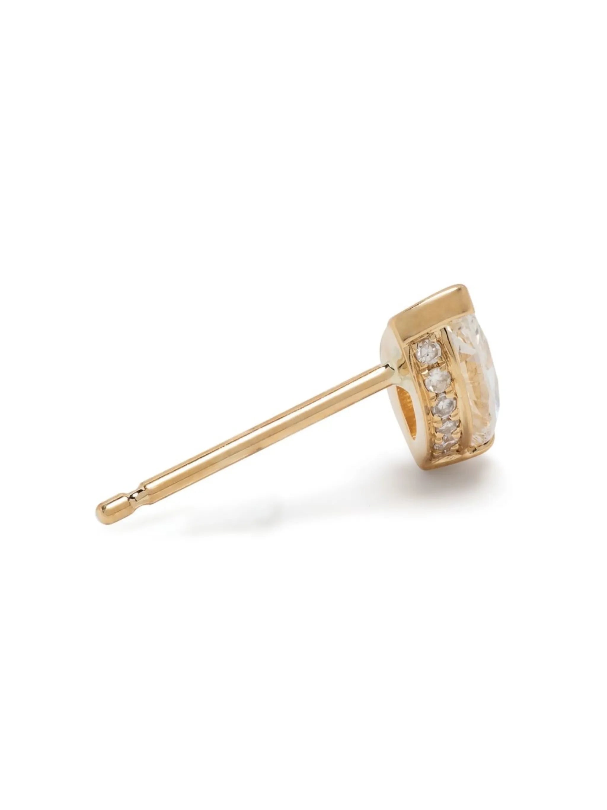 18K yellow gold diamond marquise studs