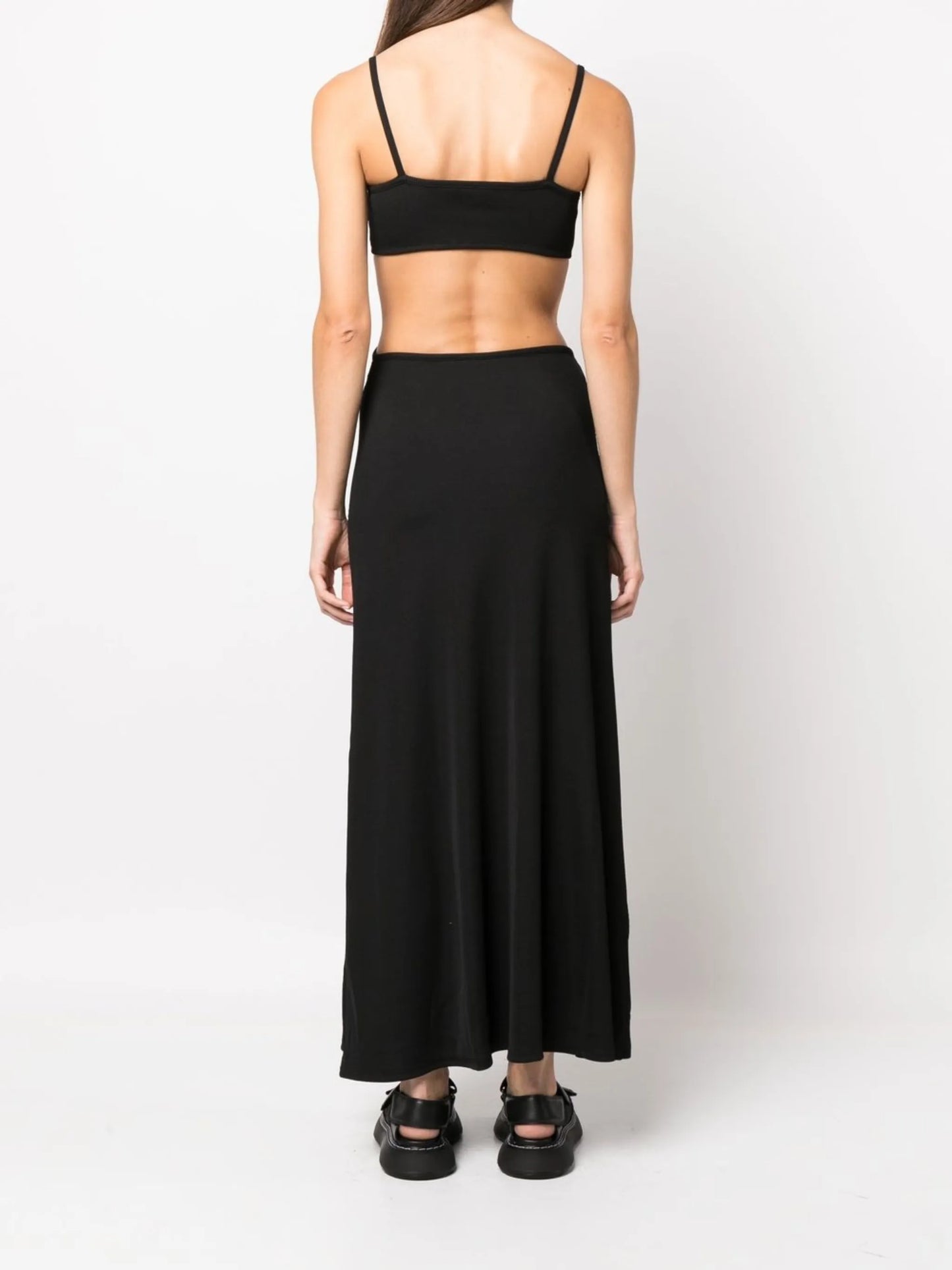 cut-out ribbed maxi dress