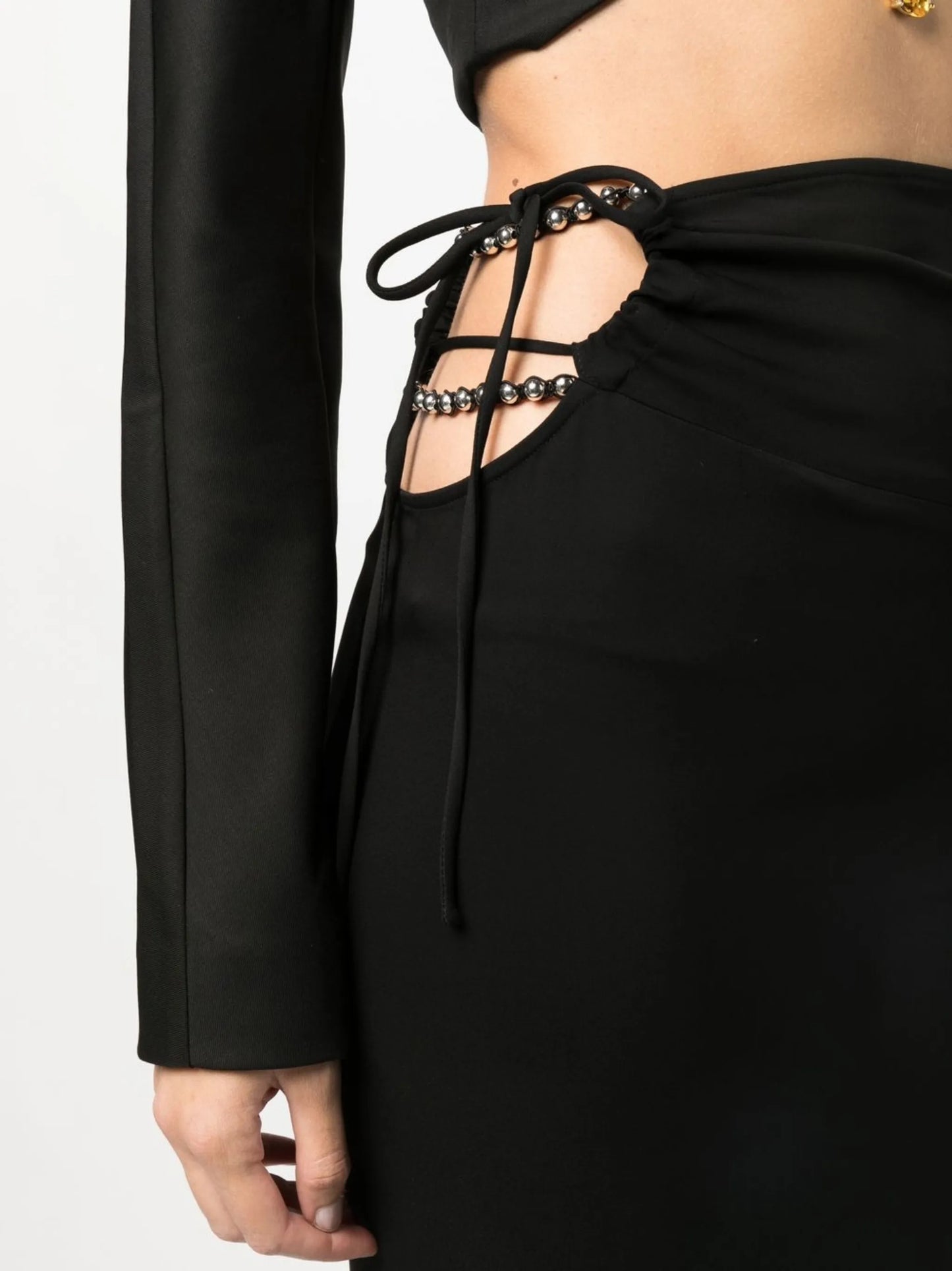 cut-out midi skirt