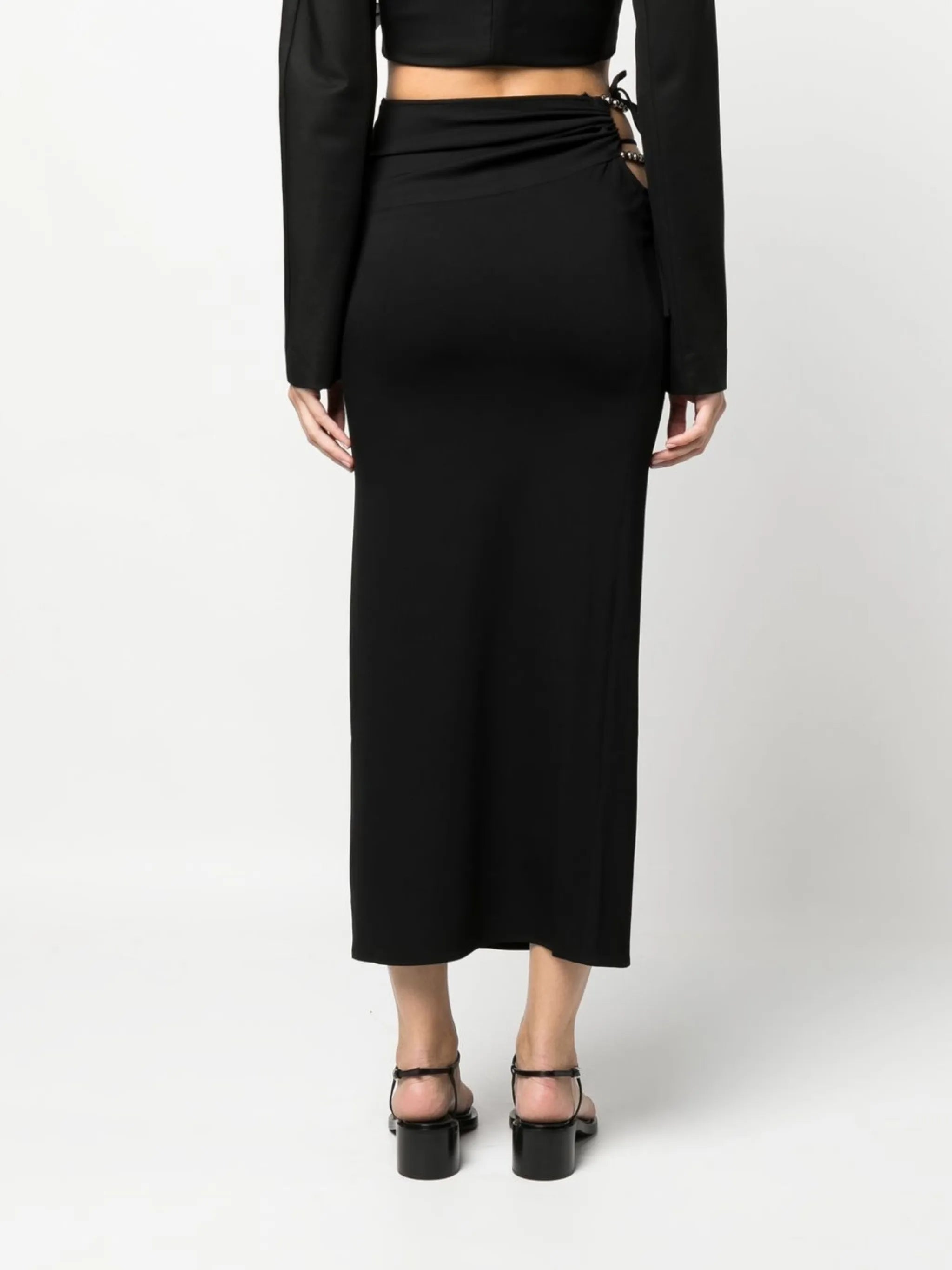 cut-out midi skirt
