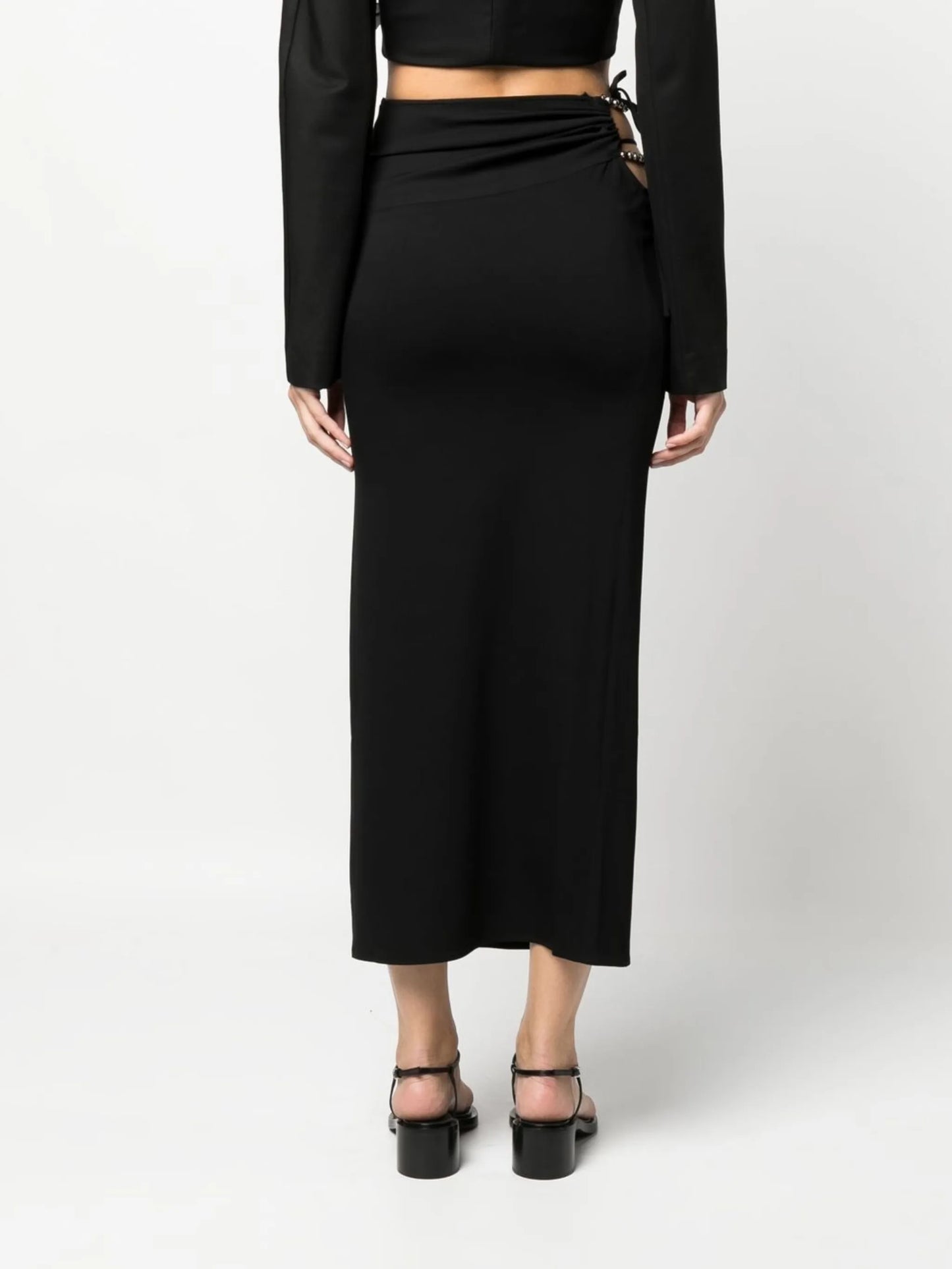 cut-out midi skirt