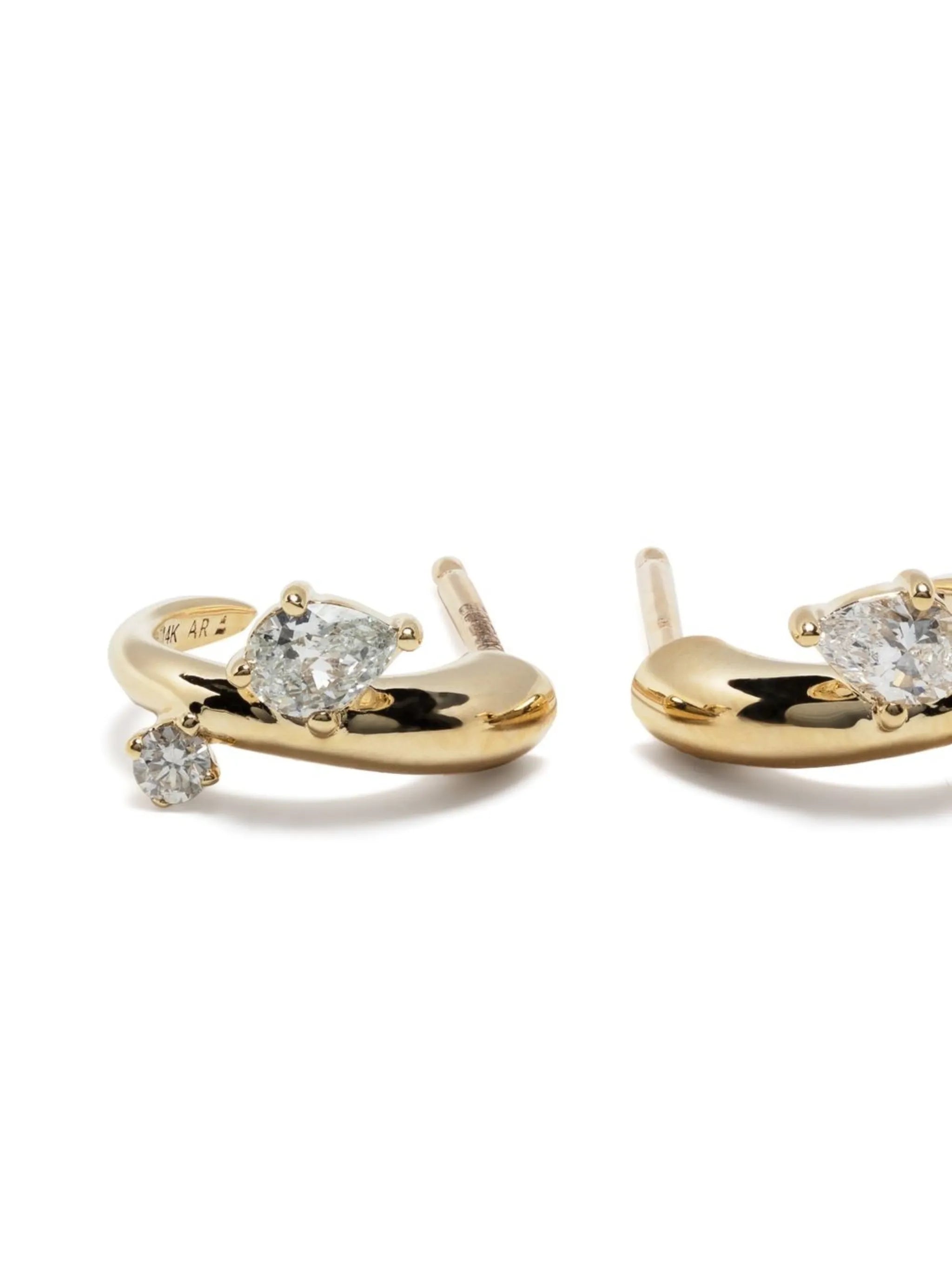 14kt yellow gold Premier Amigos hoop earrings