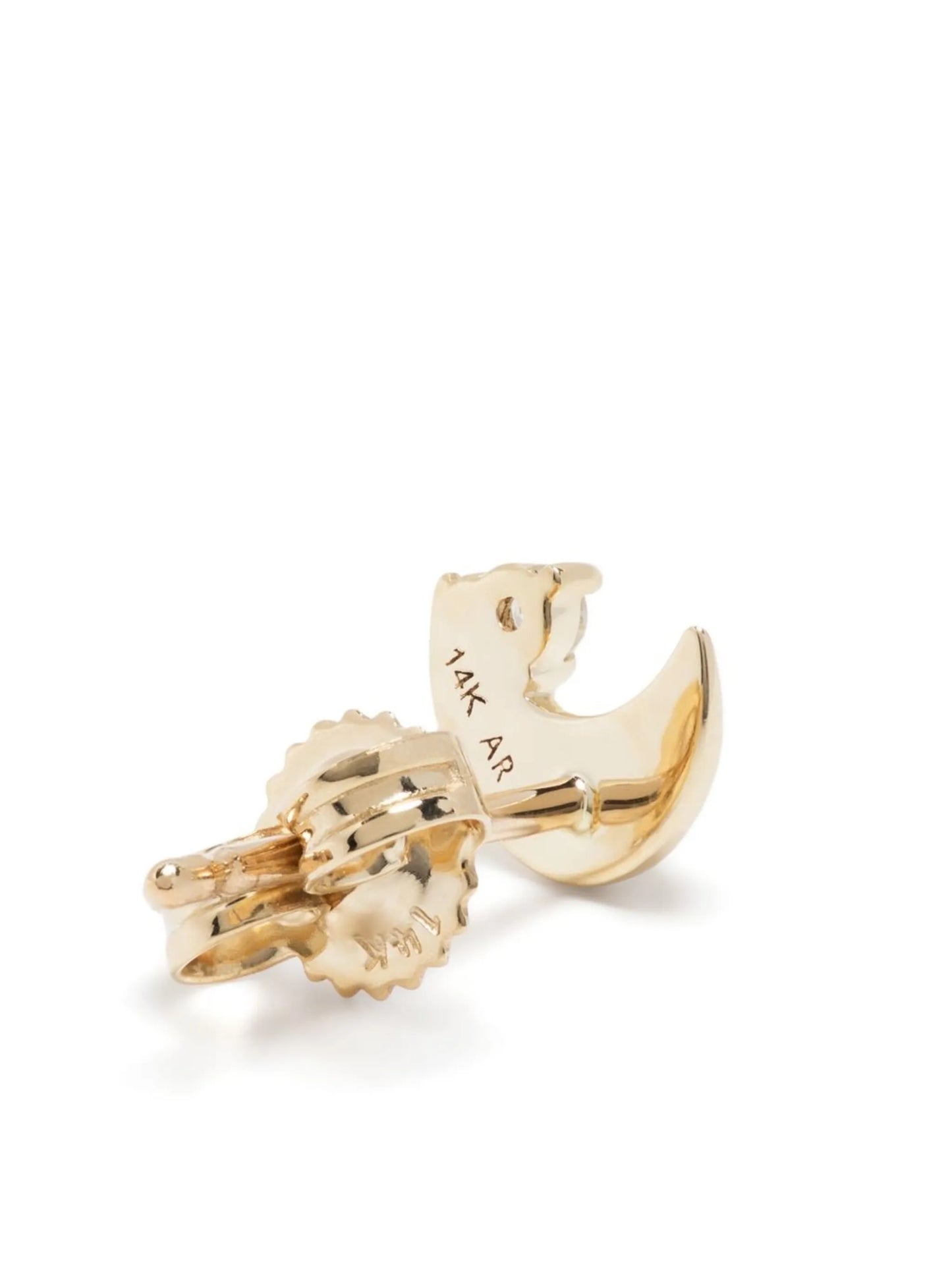 14kt yellow gold Super TIny diamond stud earring