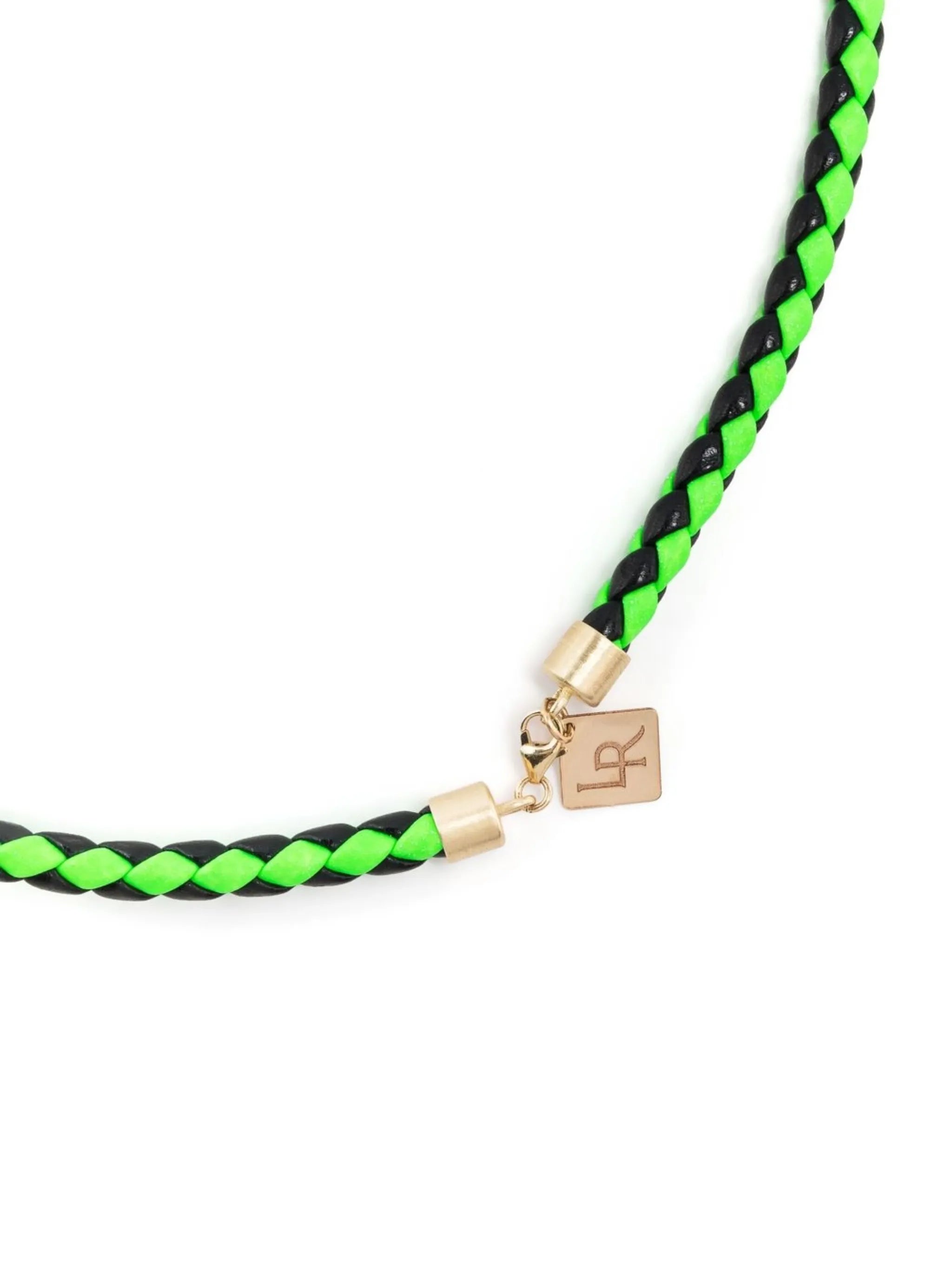 clover-pendant cord necklace