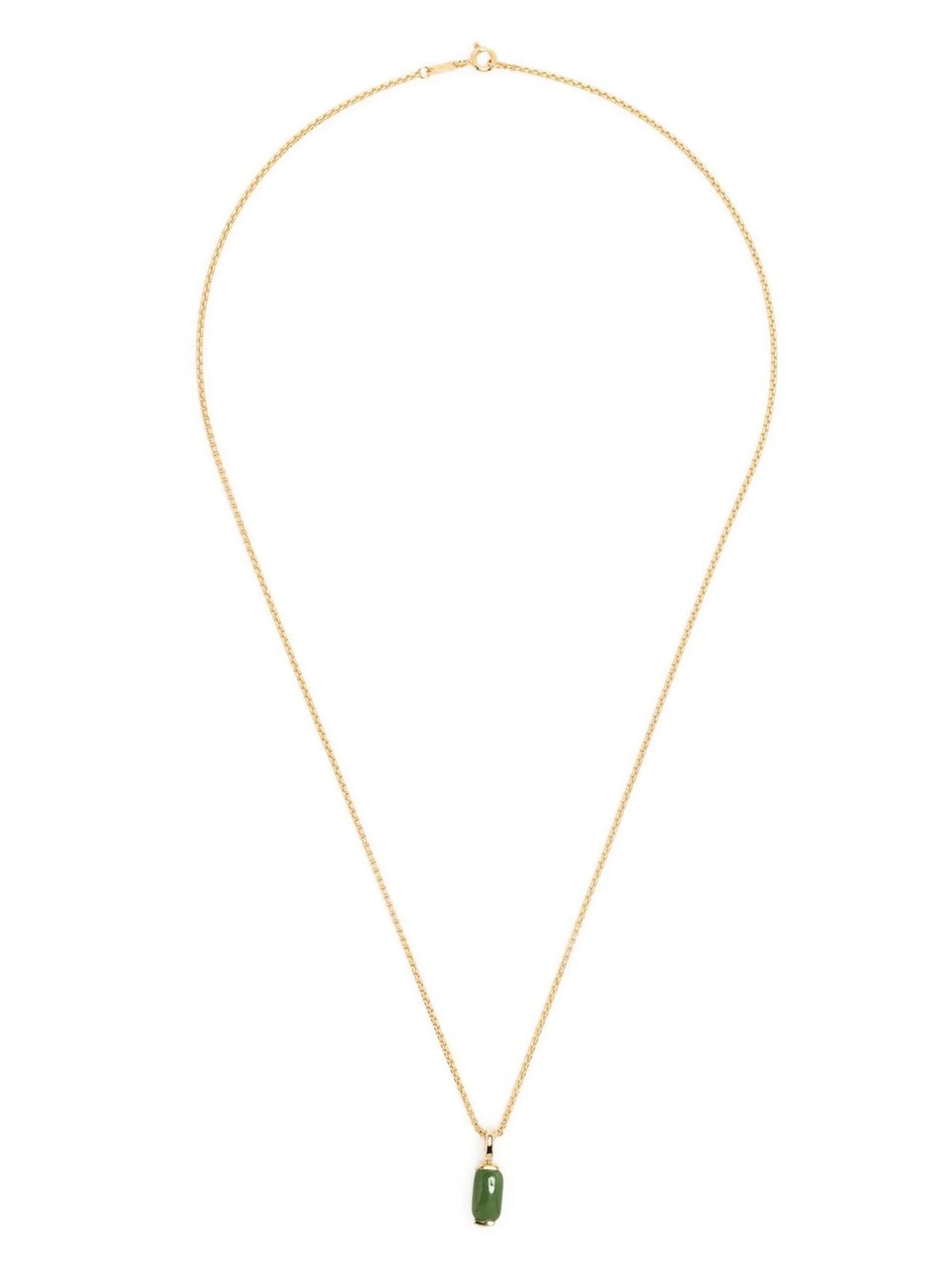 18kt yellow gold jade pendant necklace