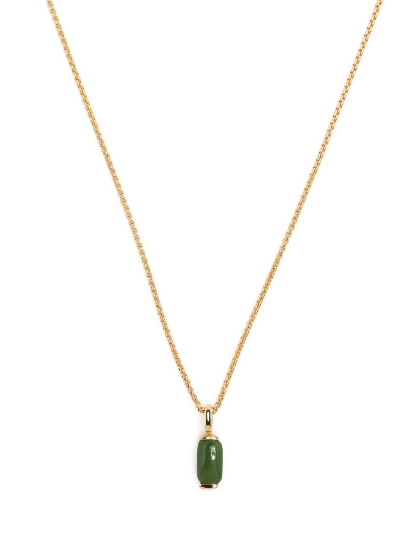 18kt yellow gold jade pendant necklace
