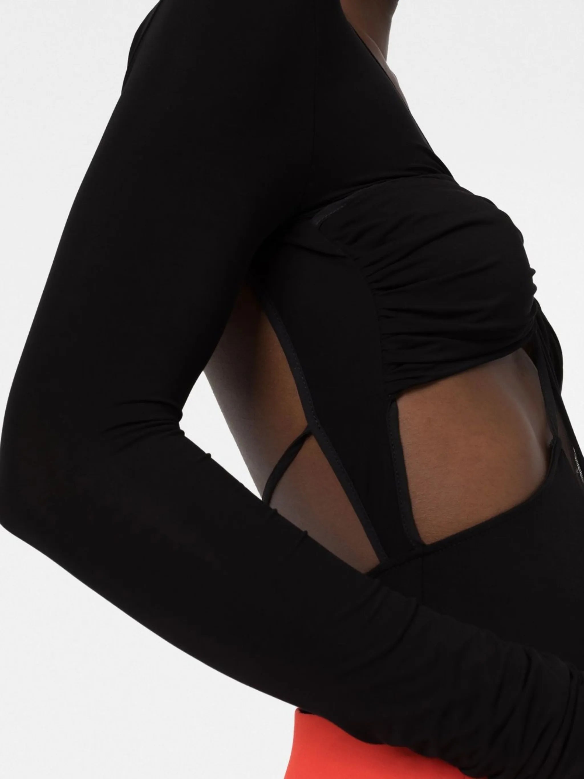 cut-out strappy bodysuit