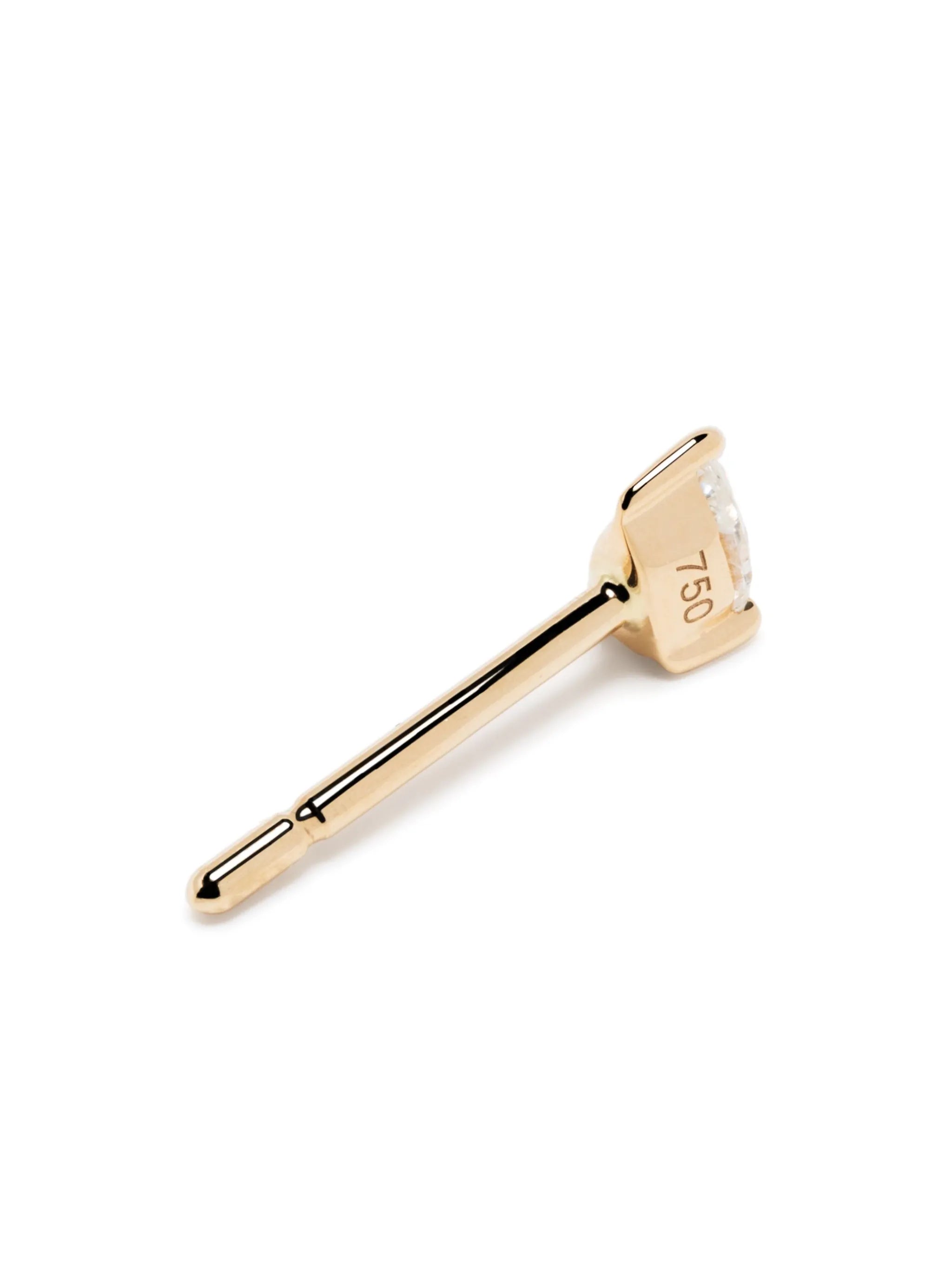 18kt yellow gold diamond stud earring