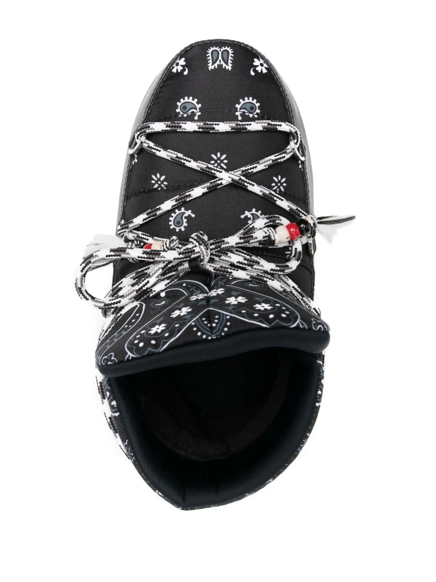 multi-panel lace-up boots