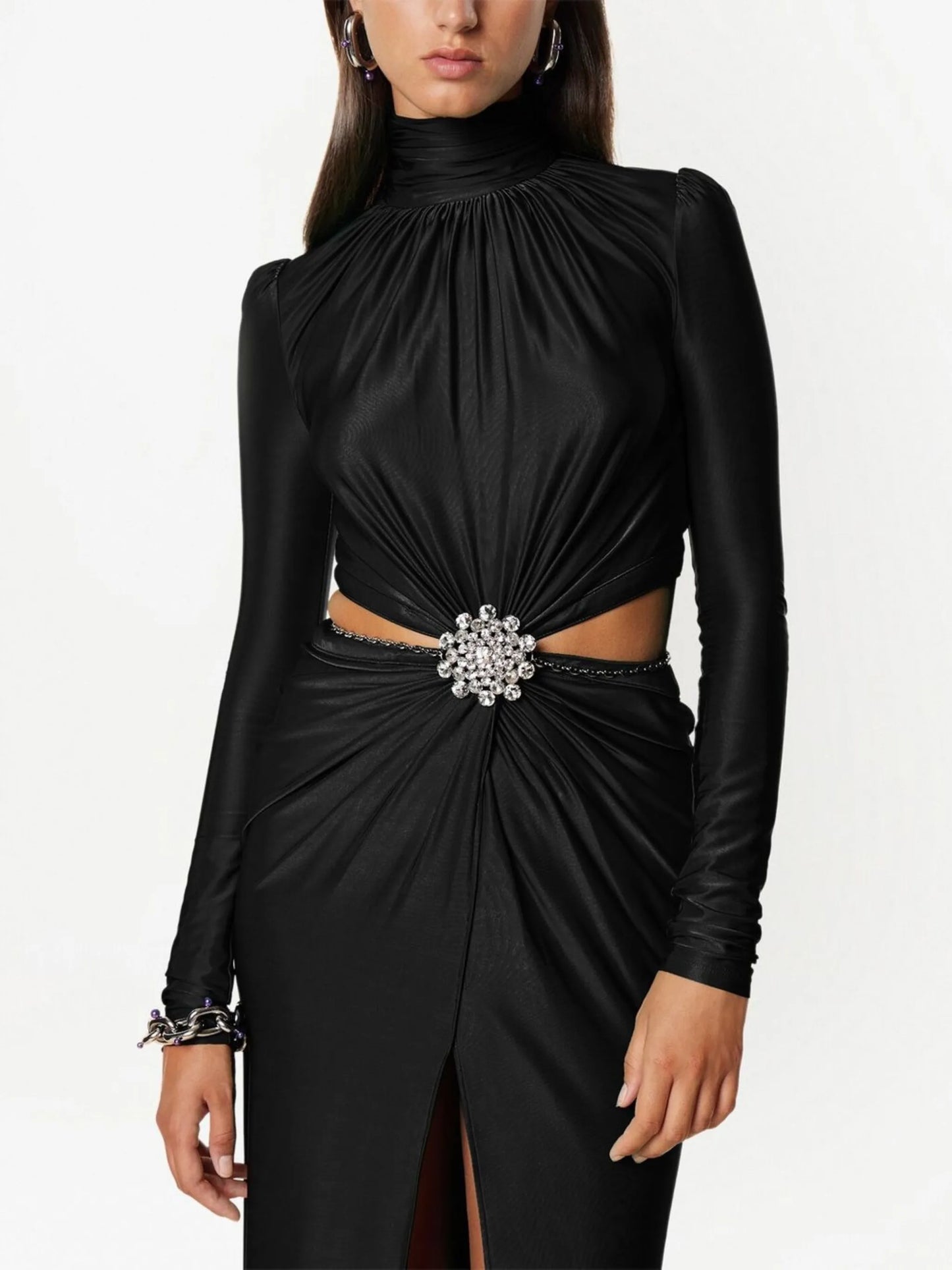 cut-out open-back maxi dress