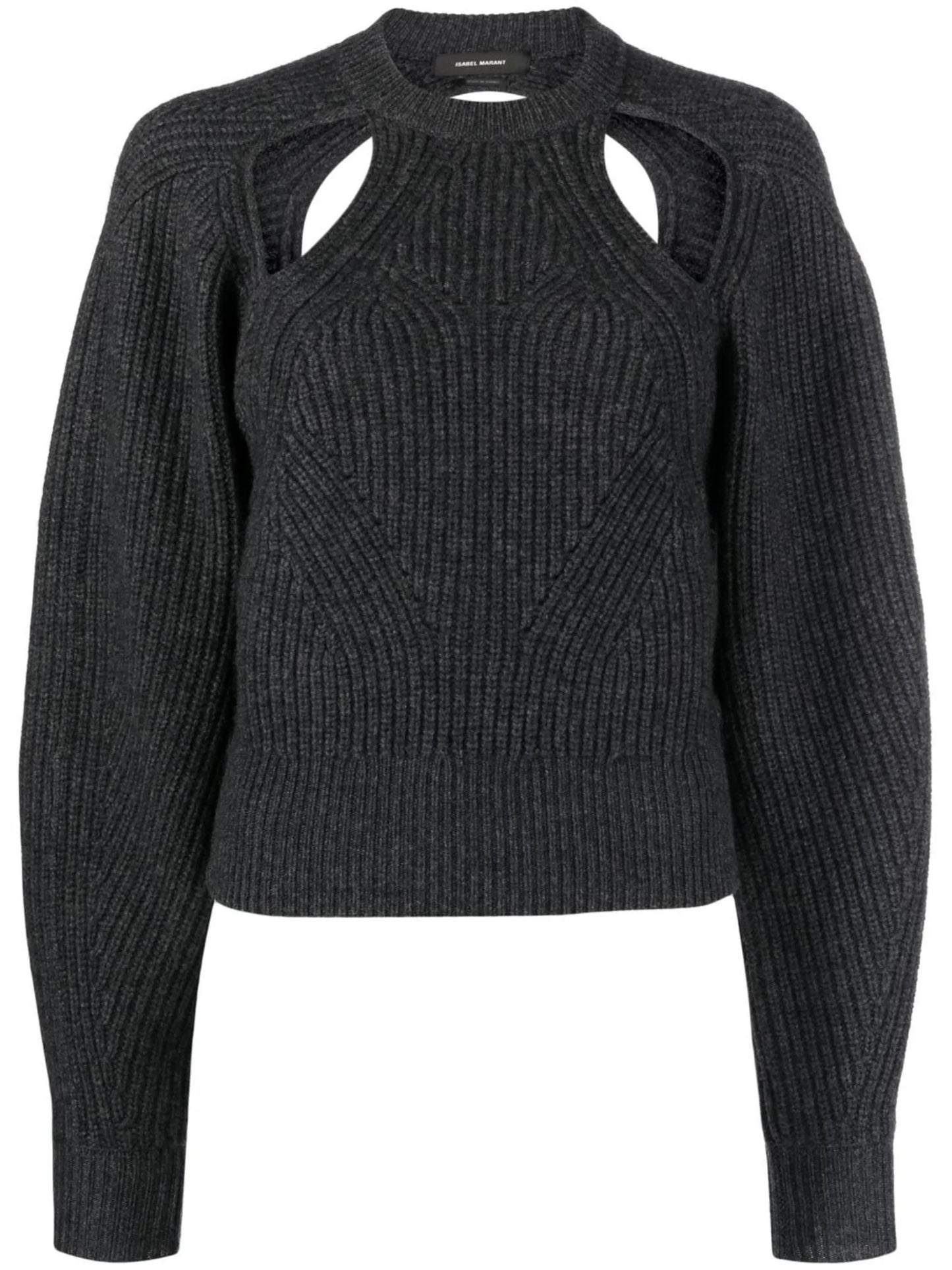 cut out-detail ribbed jumper