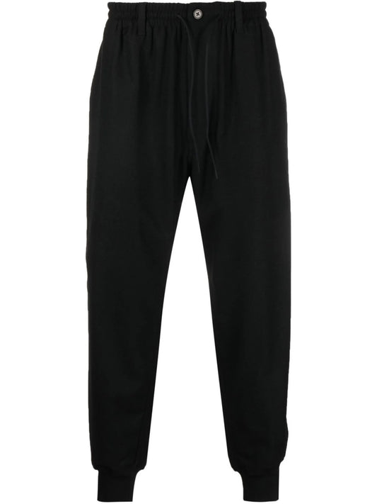 cuffed tapered drawstring trousers