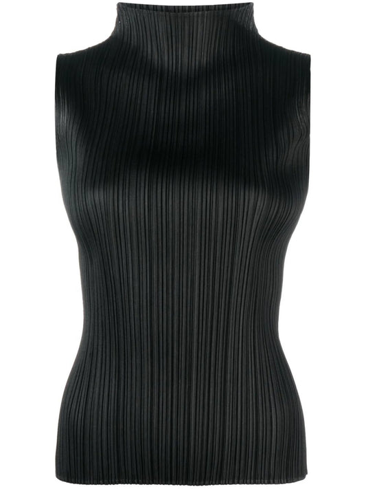 plisse sleeveless top