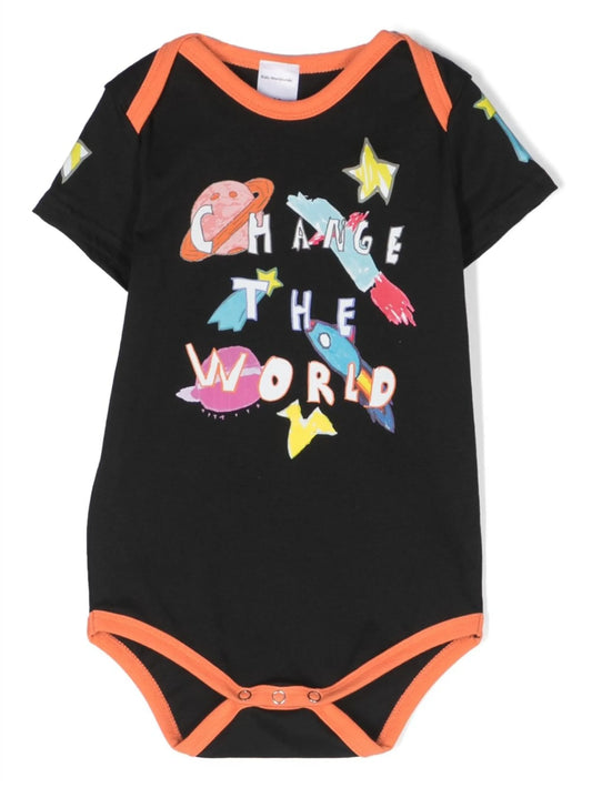 Space-print onesie