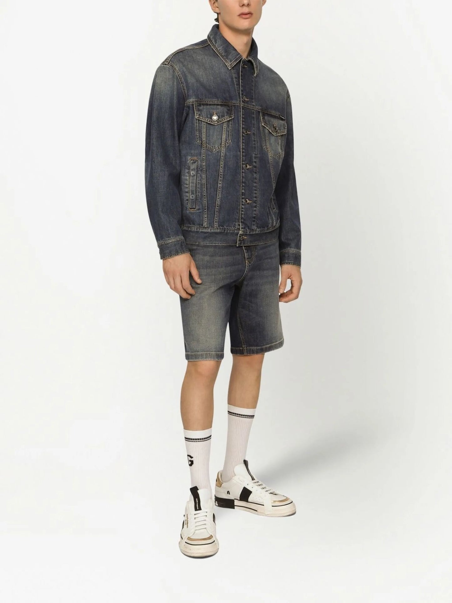 distressed denim jacket