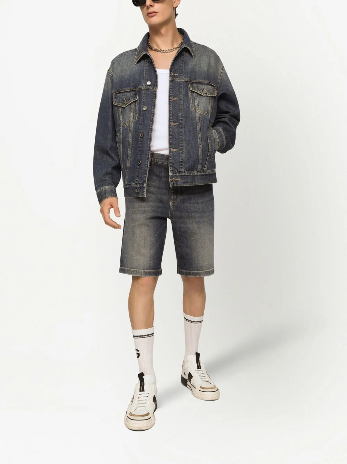 distressed denim jacket