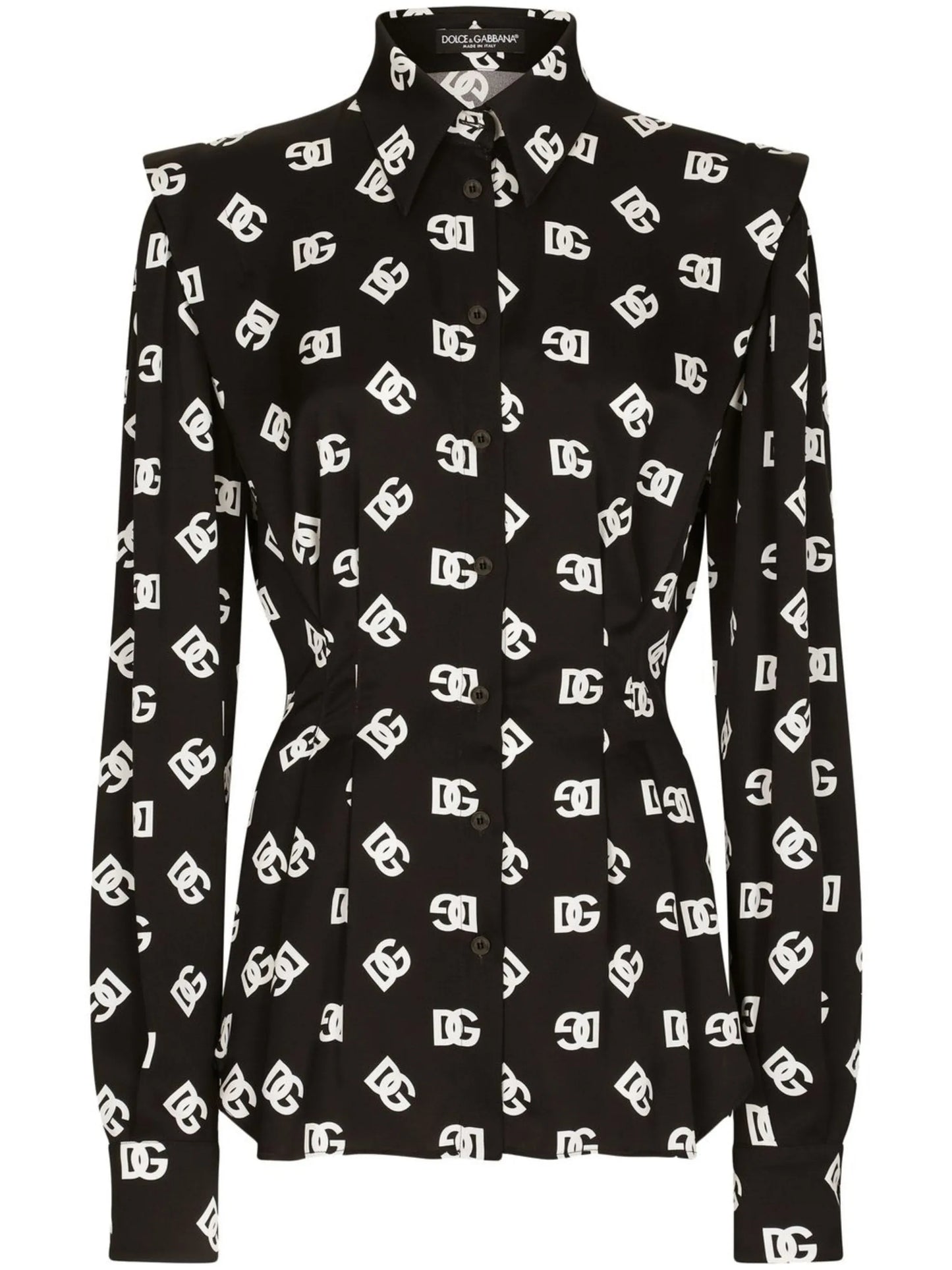 DNA DG-logo stretch-silk shirt