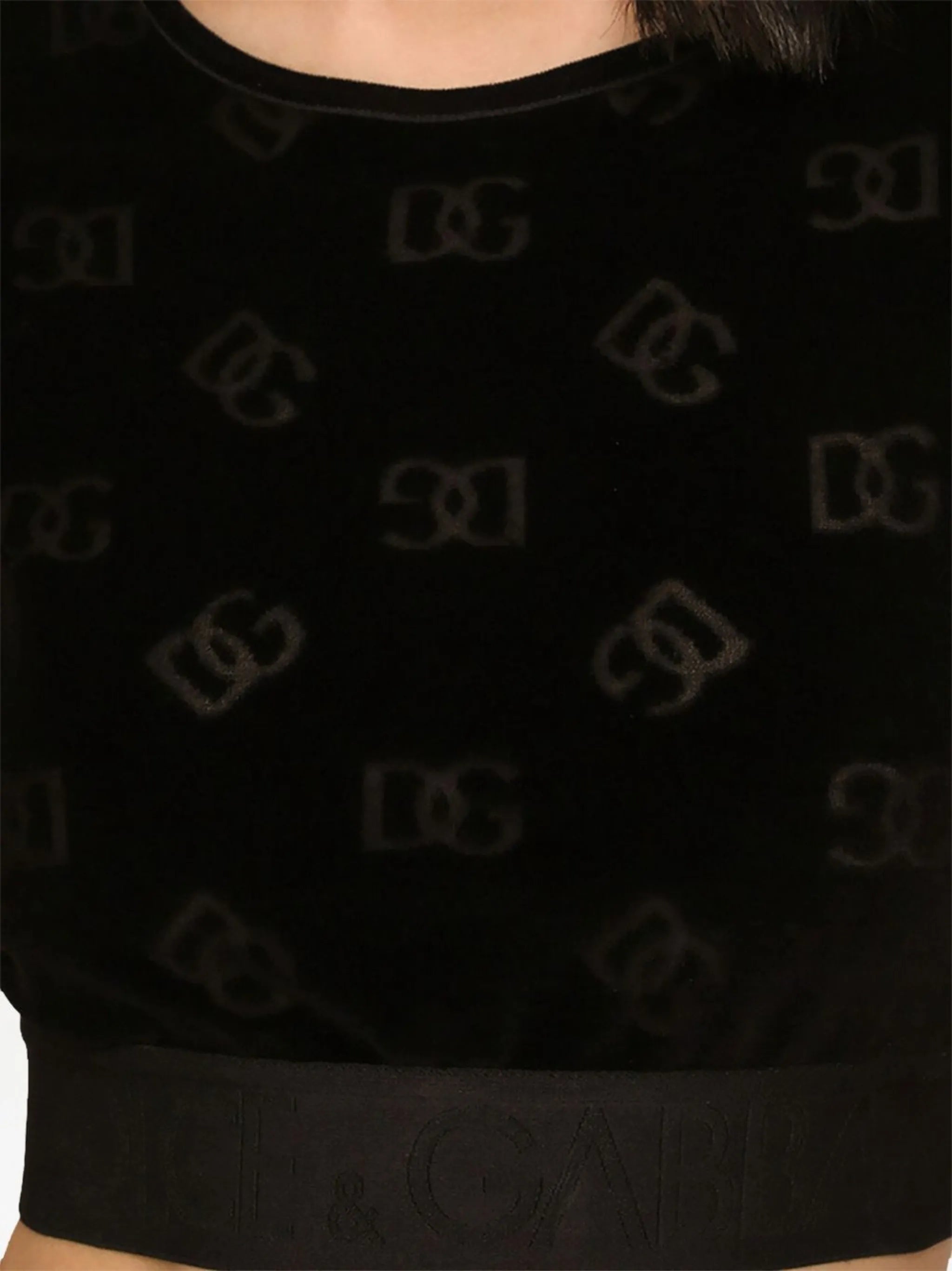 DG-logo flocked T-shirt