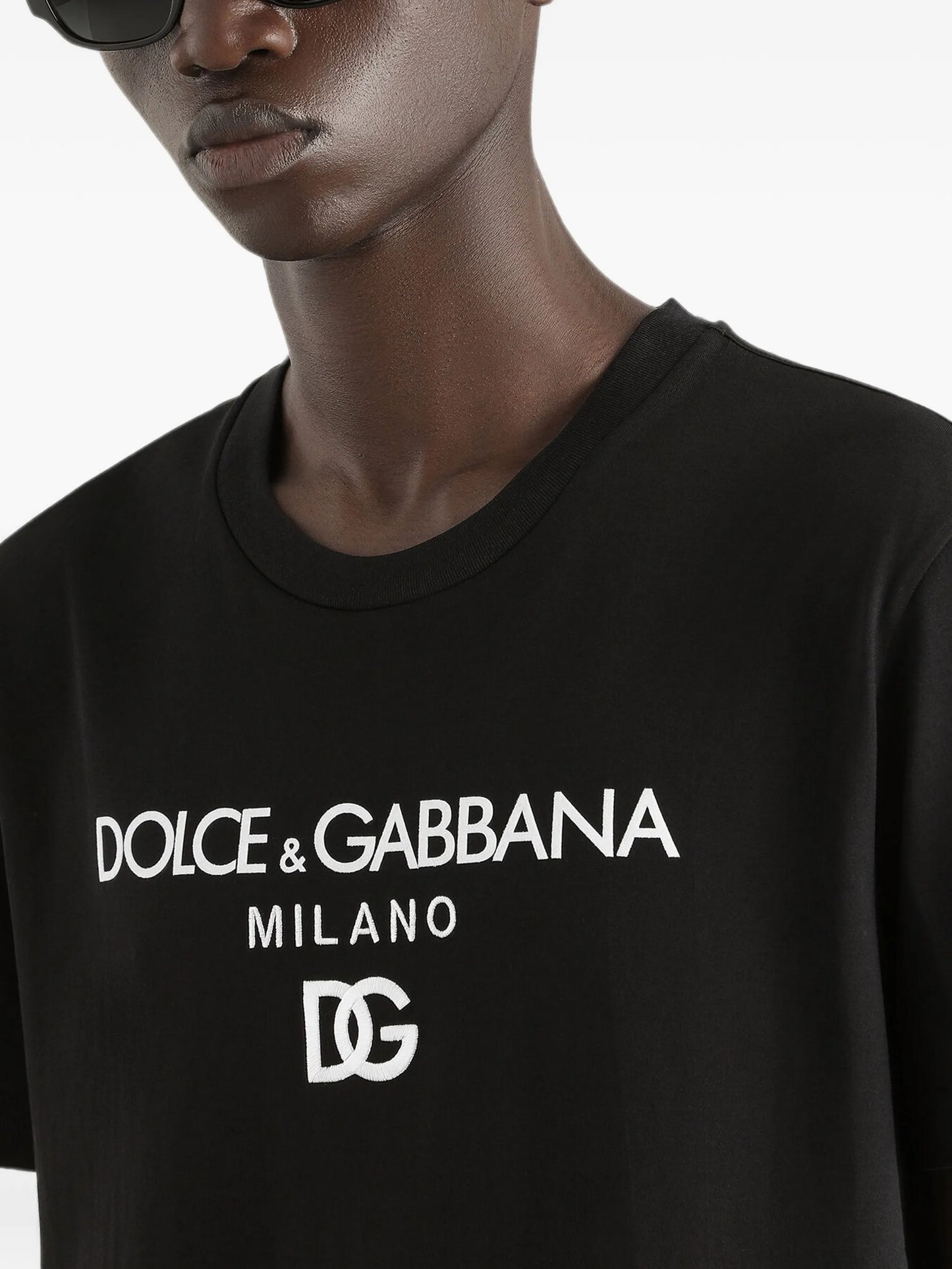 logo-embroidered cotton T-shirt