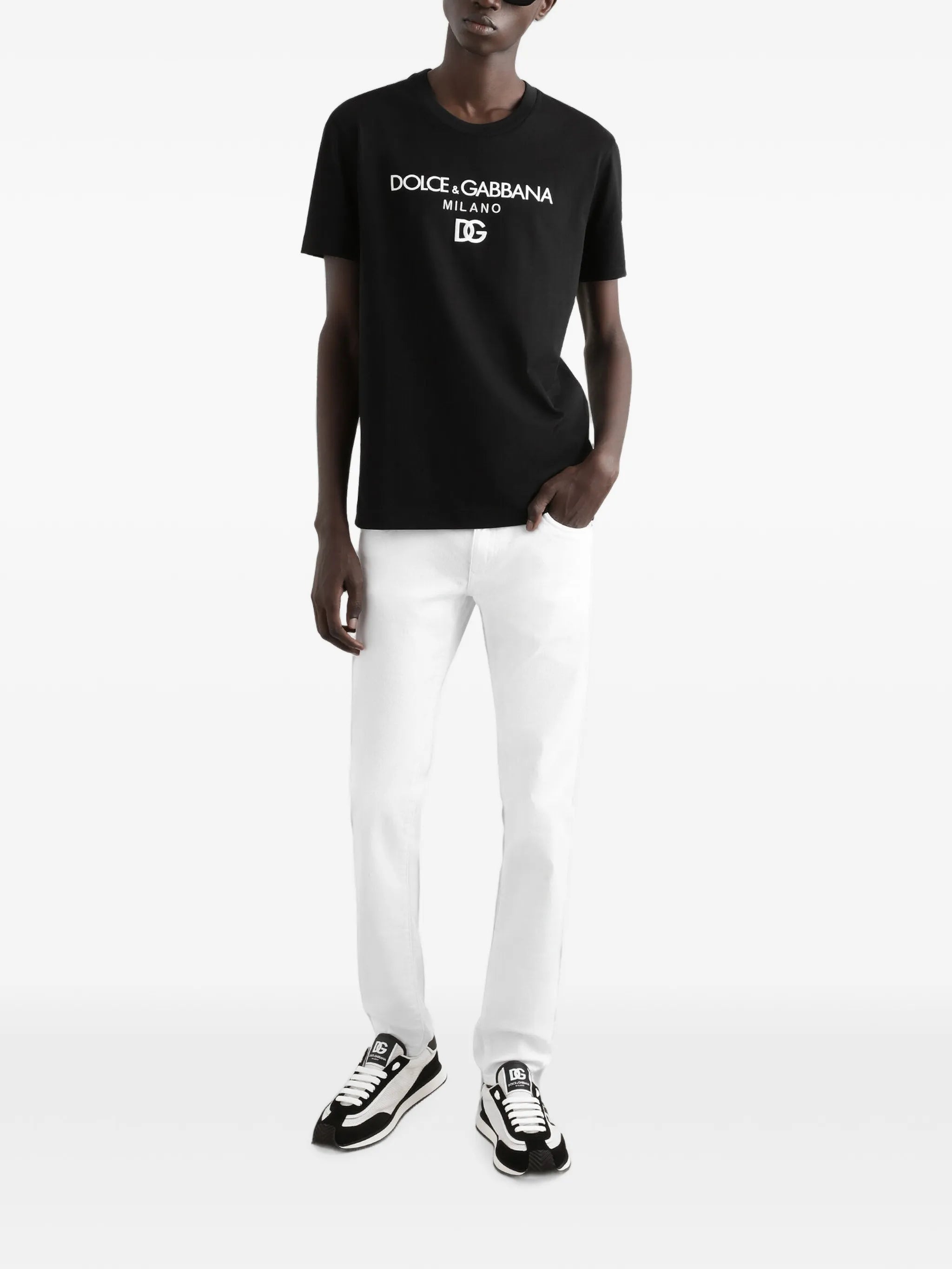 logo-embroidered cotton T-shirt