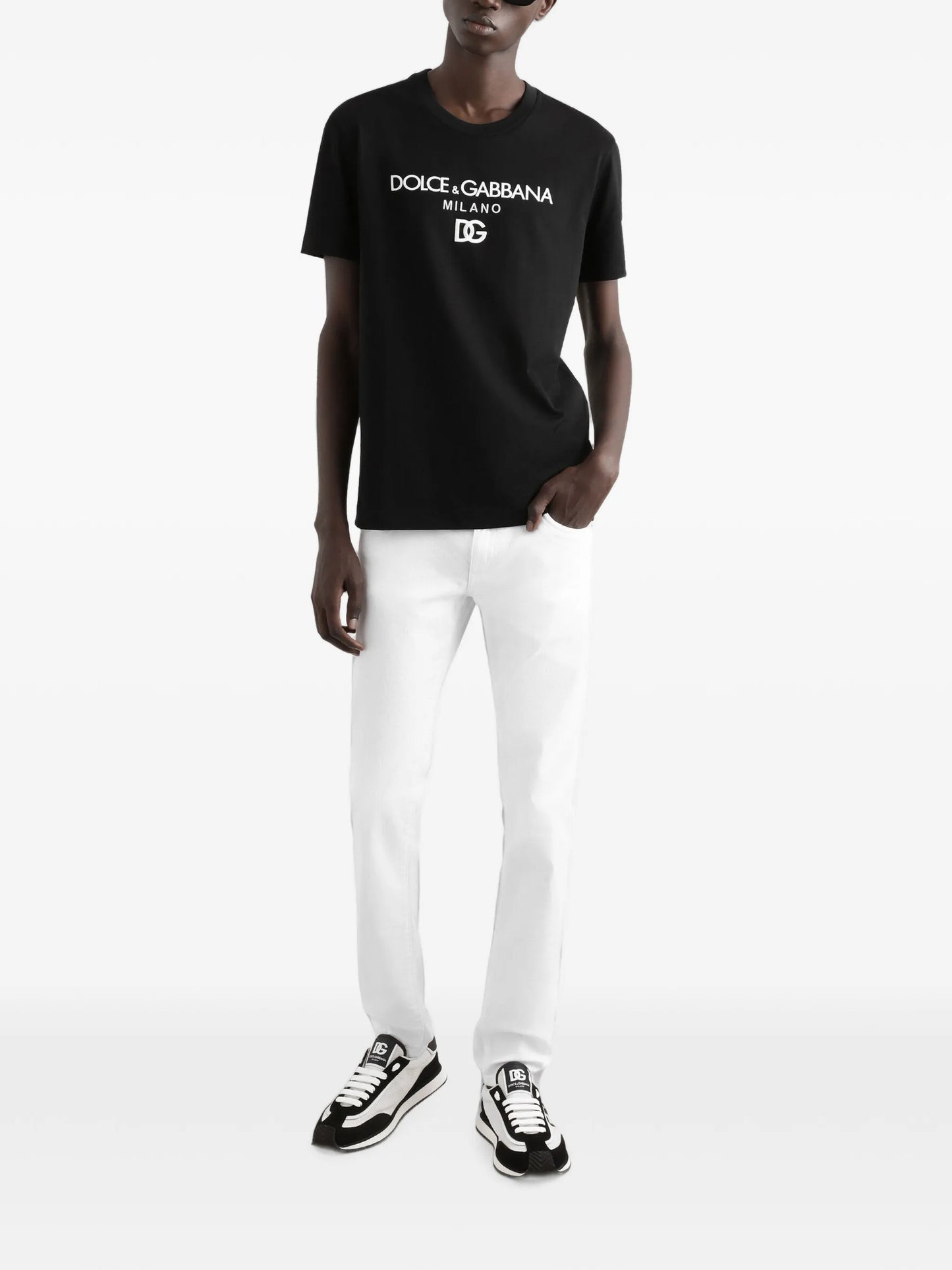 logo-embroidered cotton T-shirt