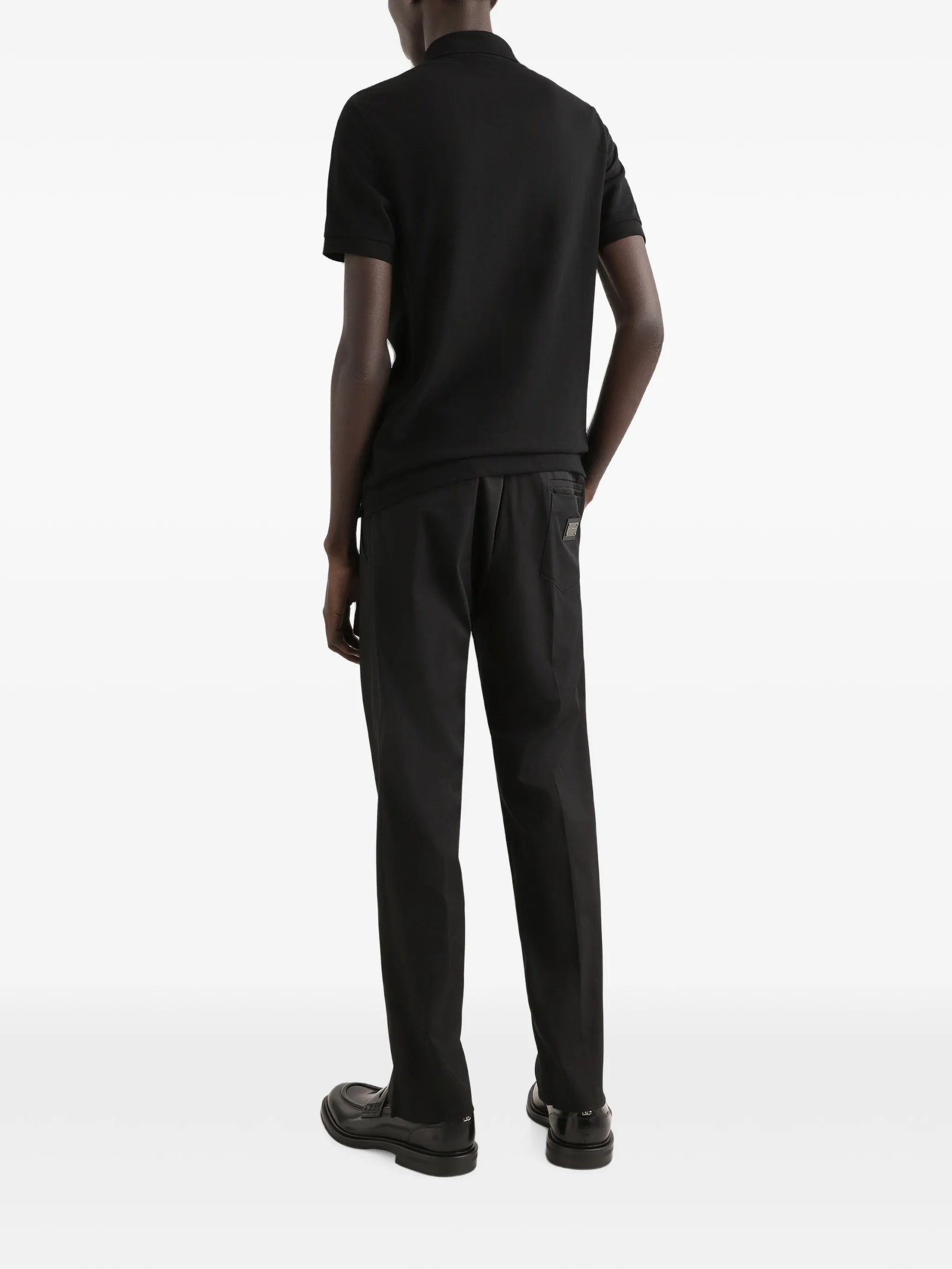 logo-tag piqué polo shirt