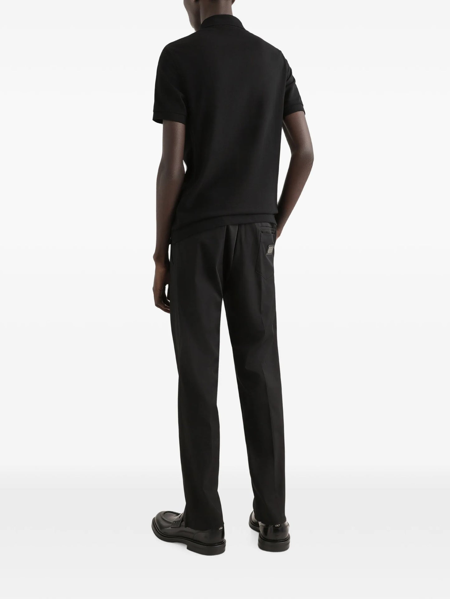 logo-tag piqué polo shirt