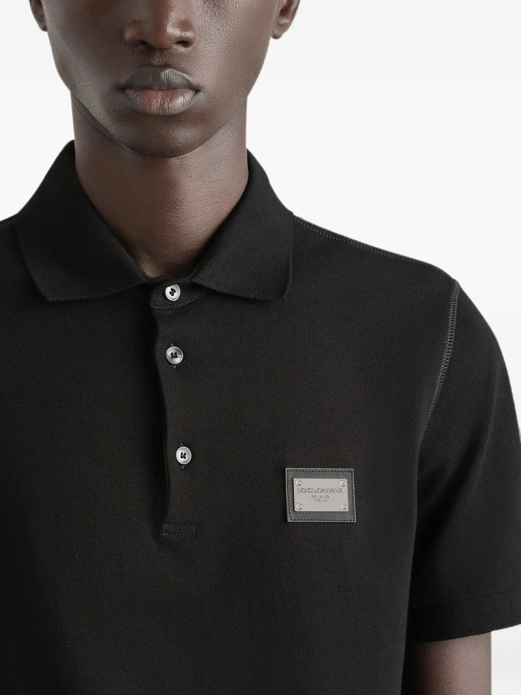 logo-tag piqué polo shirt