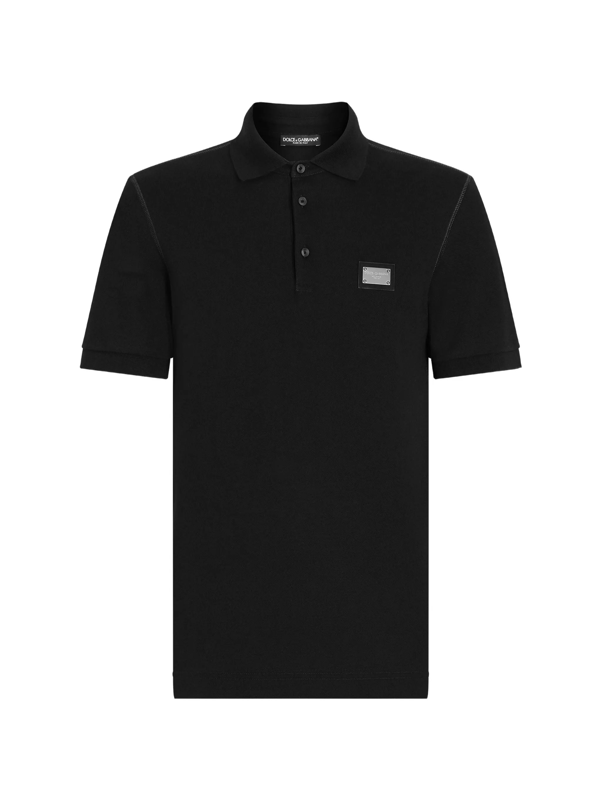 logo-tag piqué polo shirt