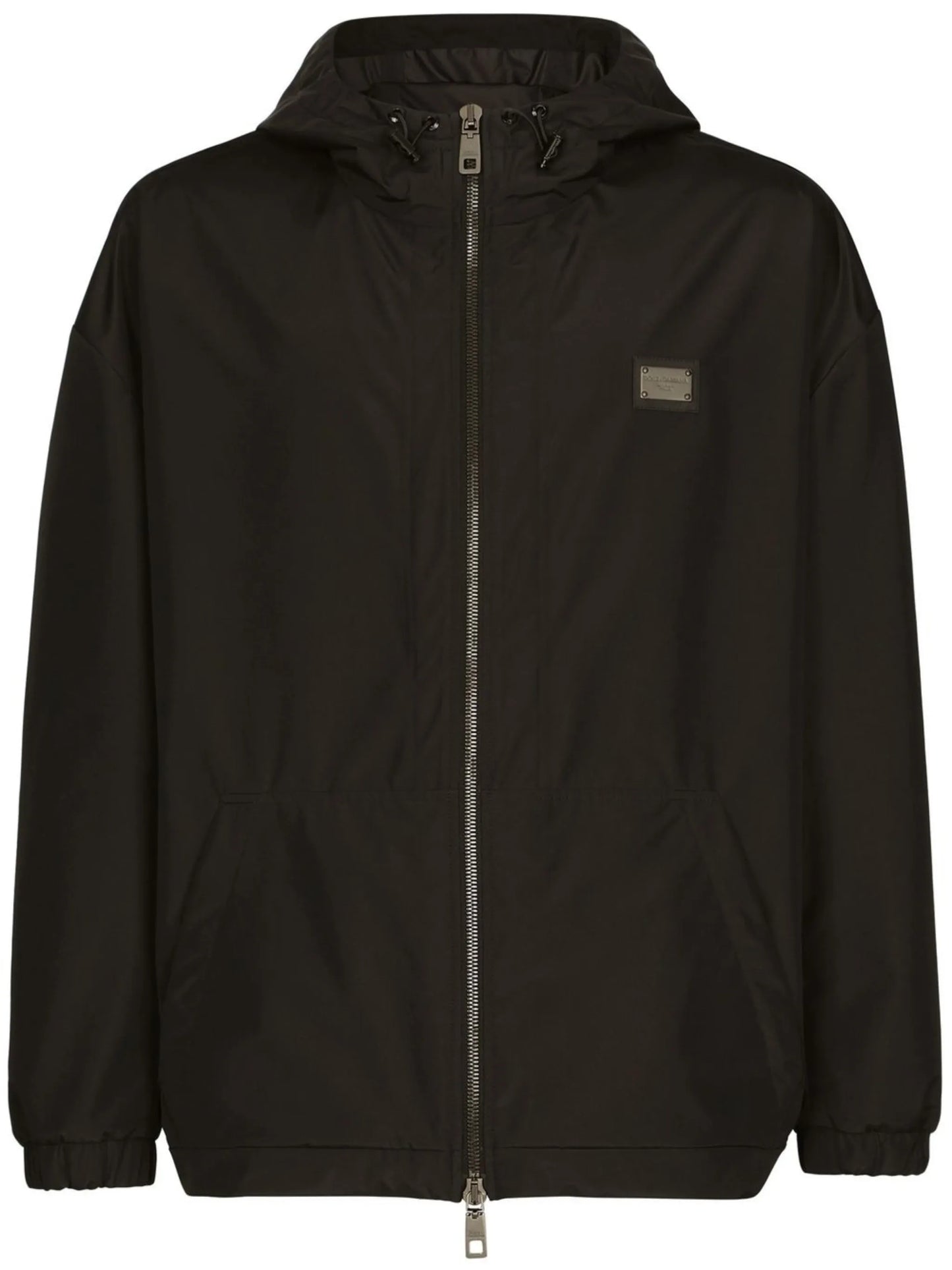 logo-tag hooded jacket