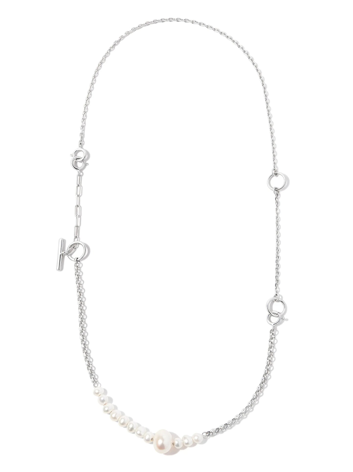 Lounge sterling silver pearl necklace