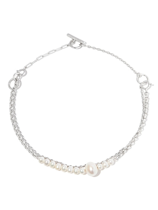 Lounge sterling silver pearl necklace