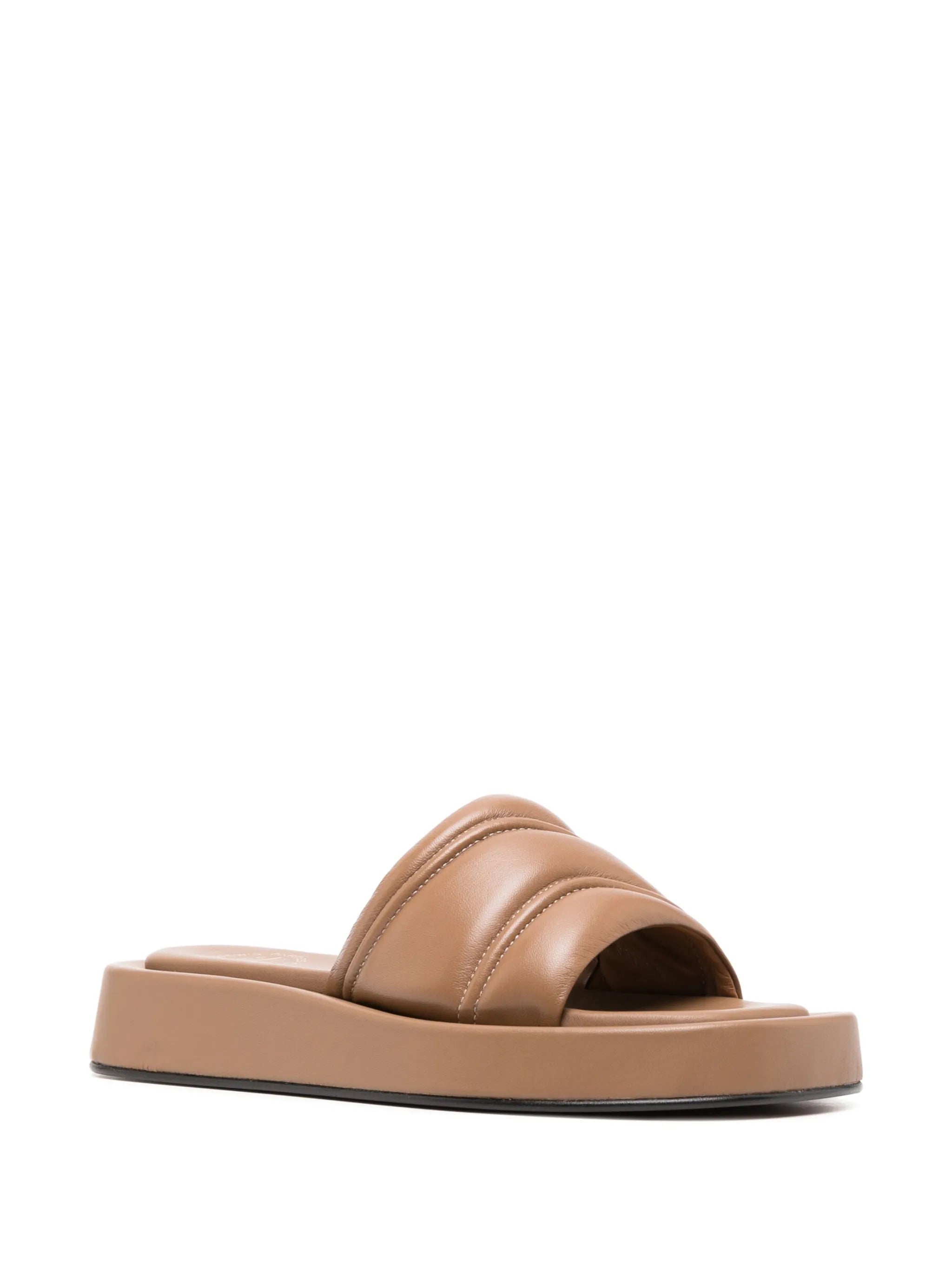open-toe polished-finish sandals