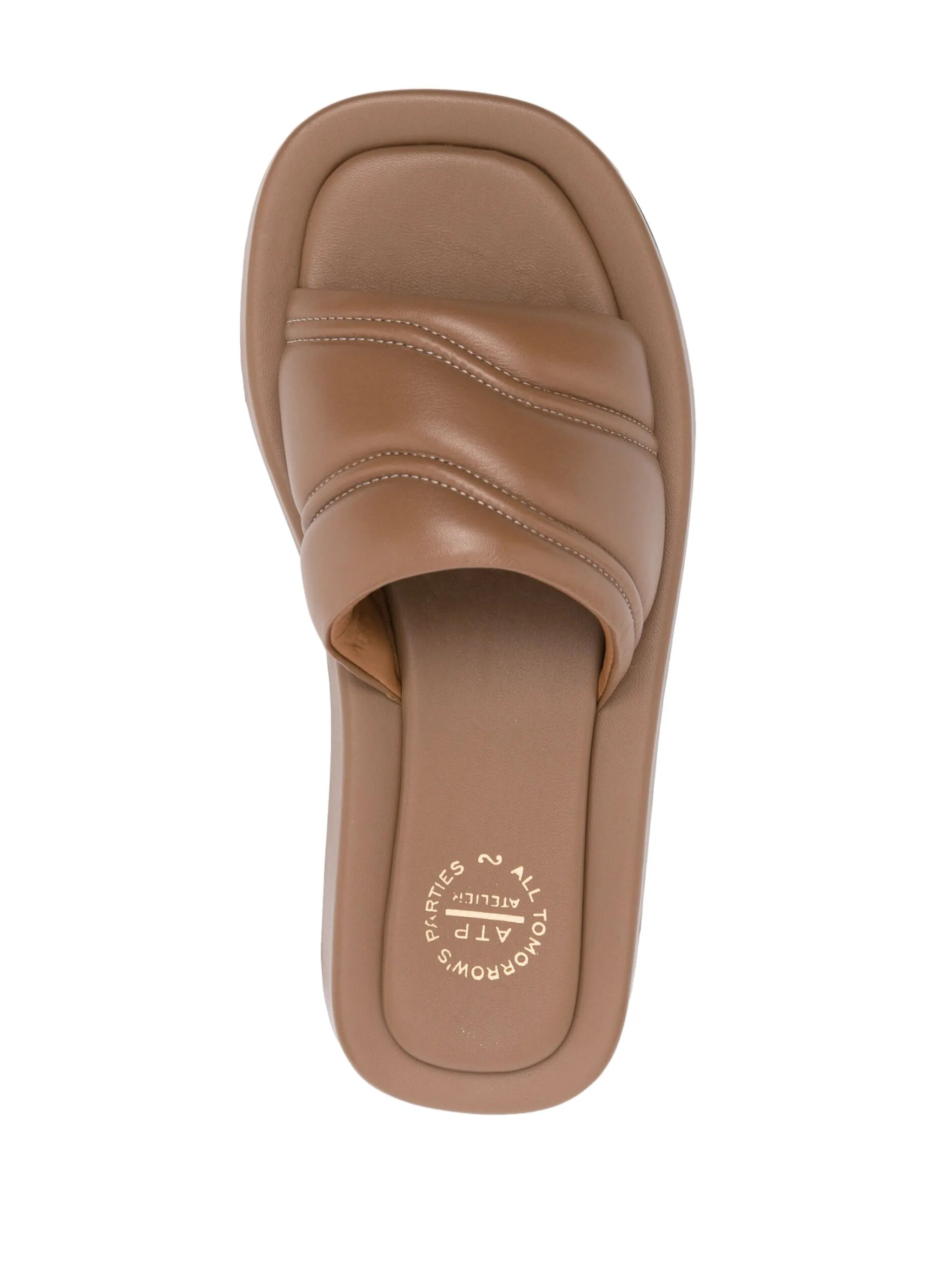 open-toe polished-finish sandals