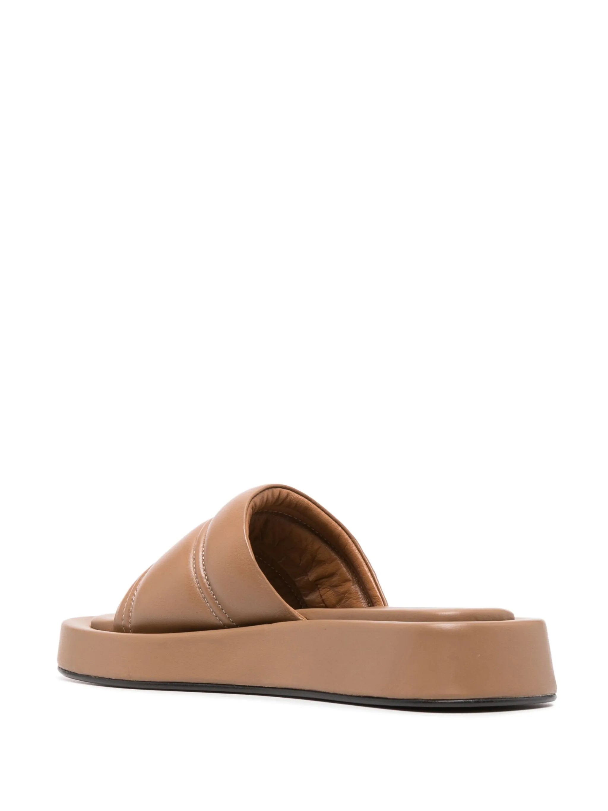 open-toe polished-finish sandals