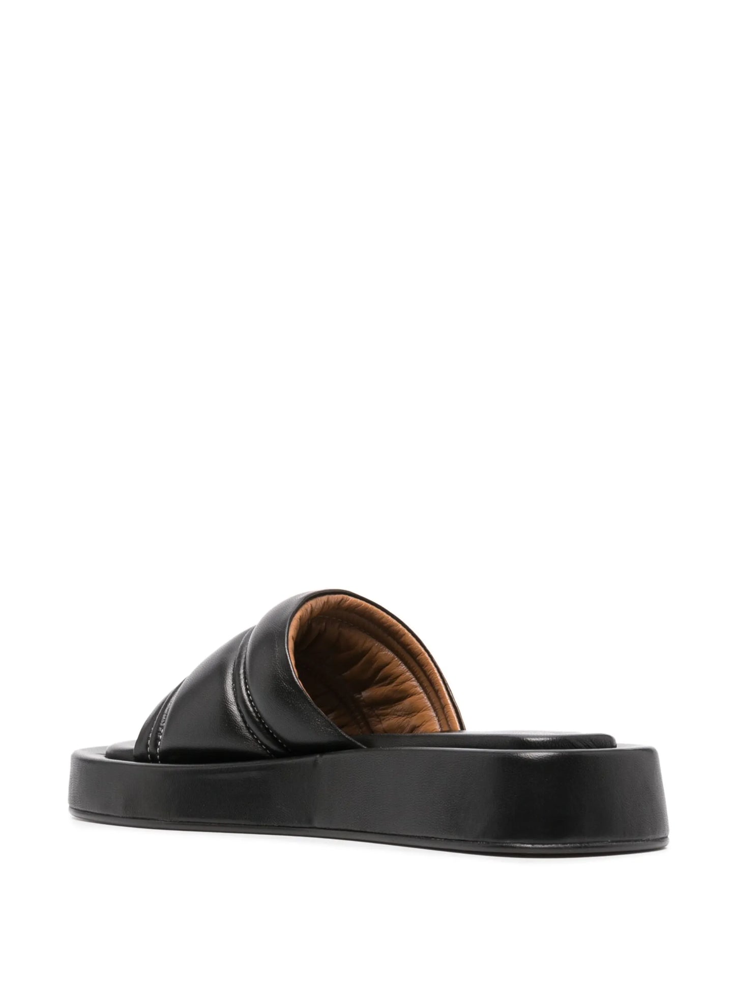 polished-finish open-toe sandals