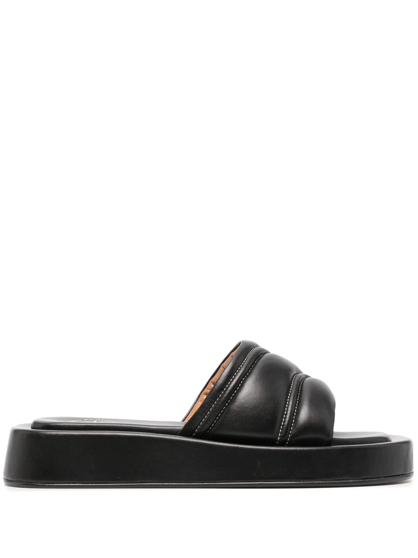 polished-finish open-toe sandals