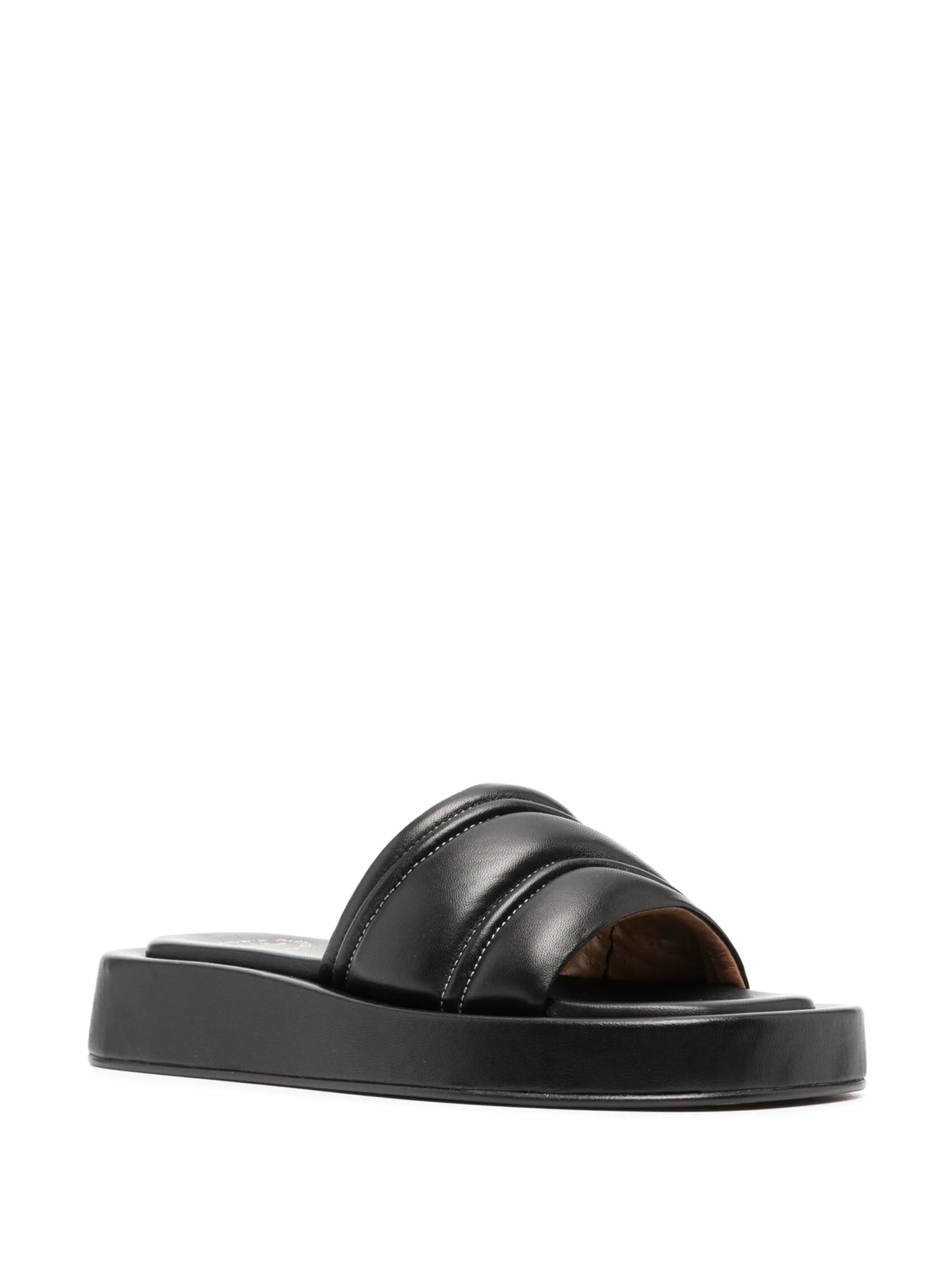polished-finish open-toe sandals