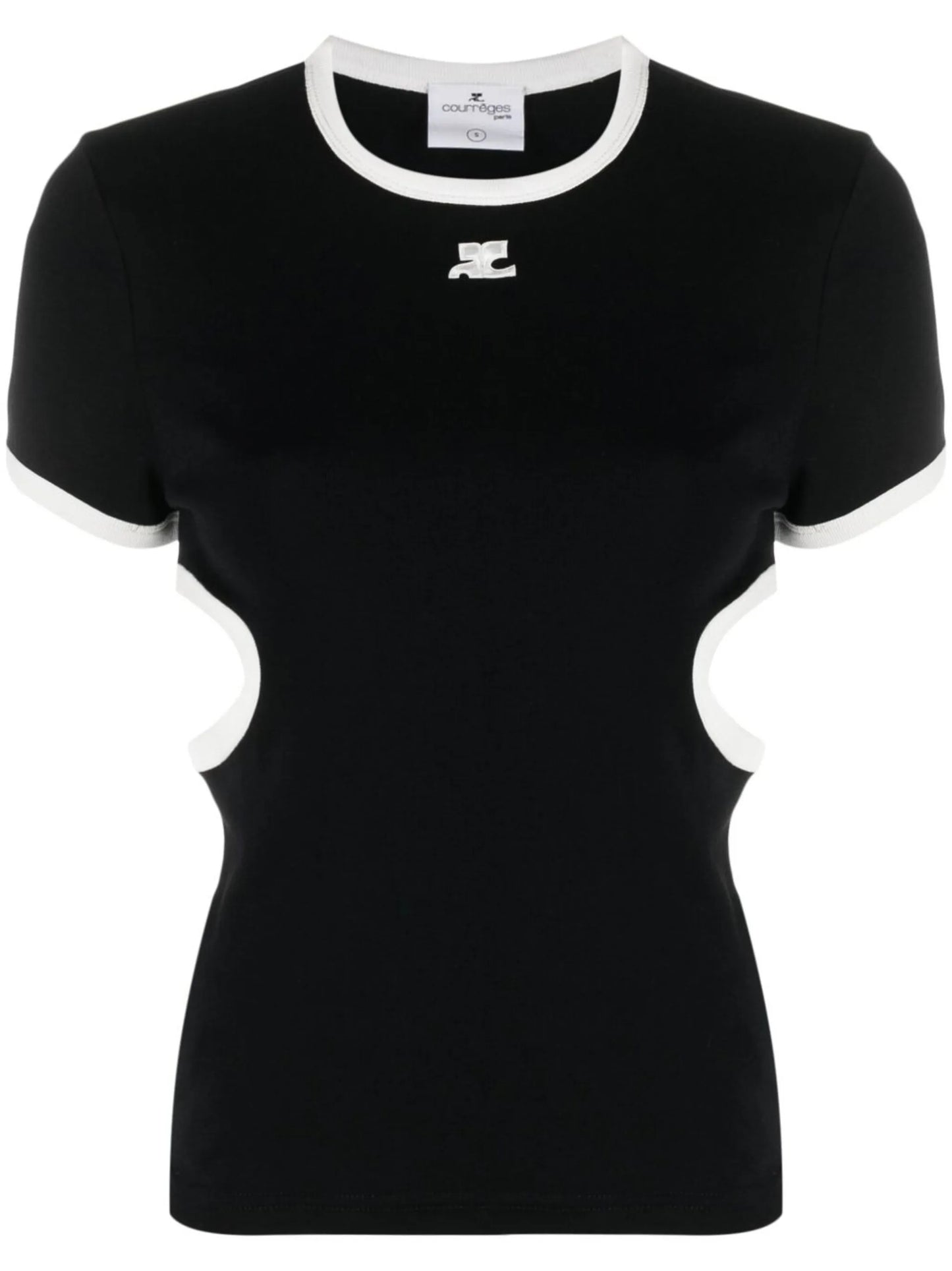 cut-out cotton T-shirt