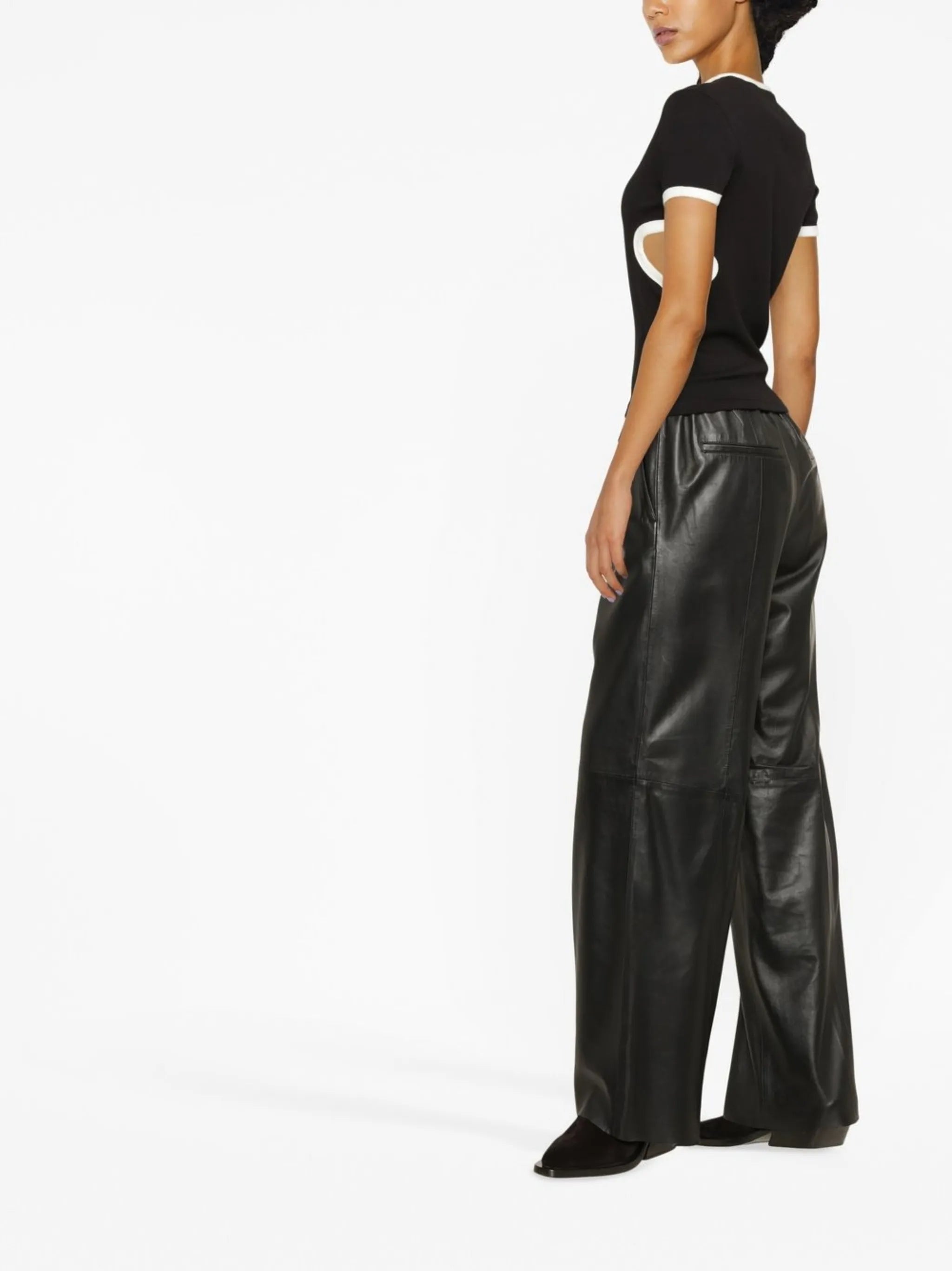 cut-out cotton T-shirt