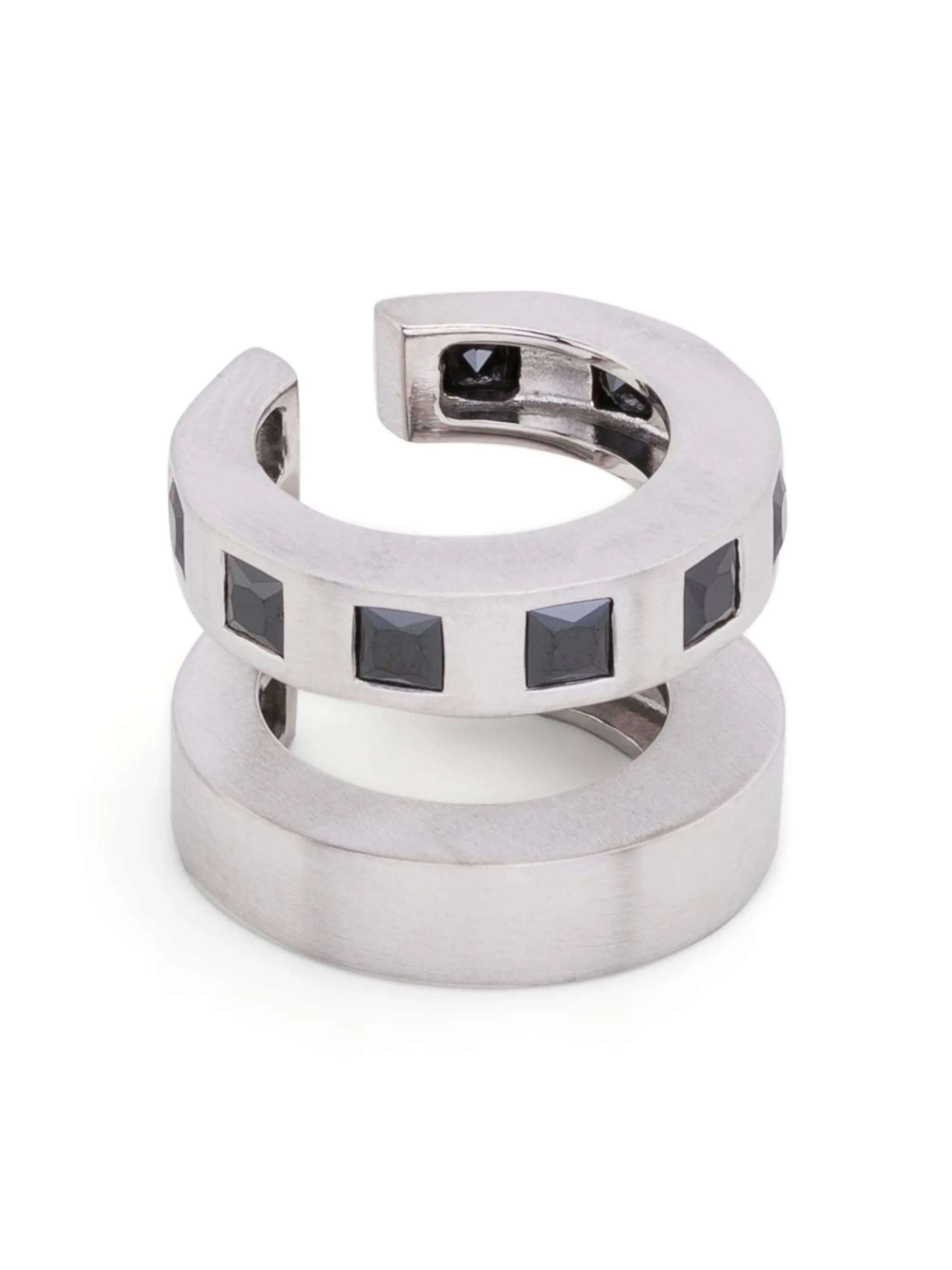 Arch  Zirconia Double cuff earrings